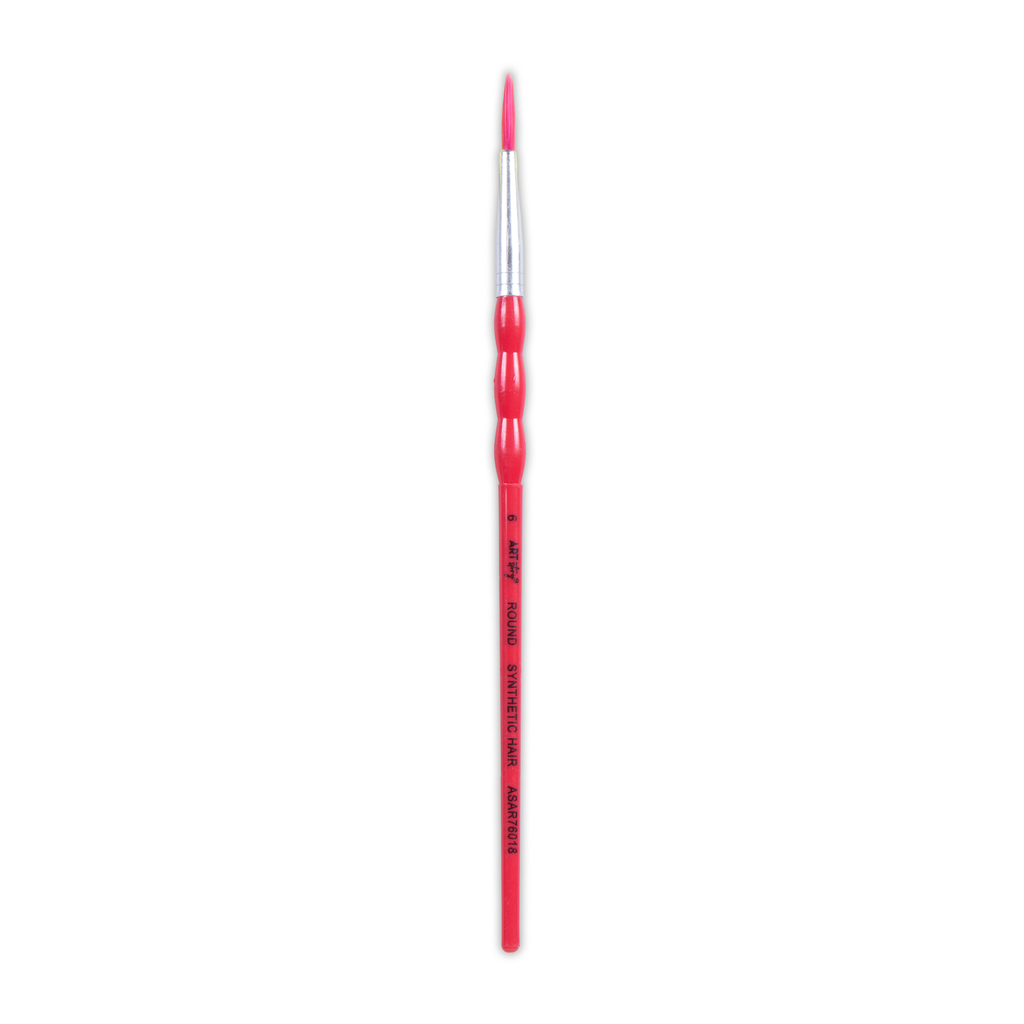 Kids Brush Round Synthetic Hair Size 6 Handle Length 150mm 1pc