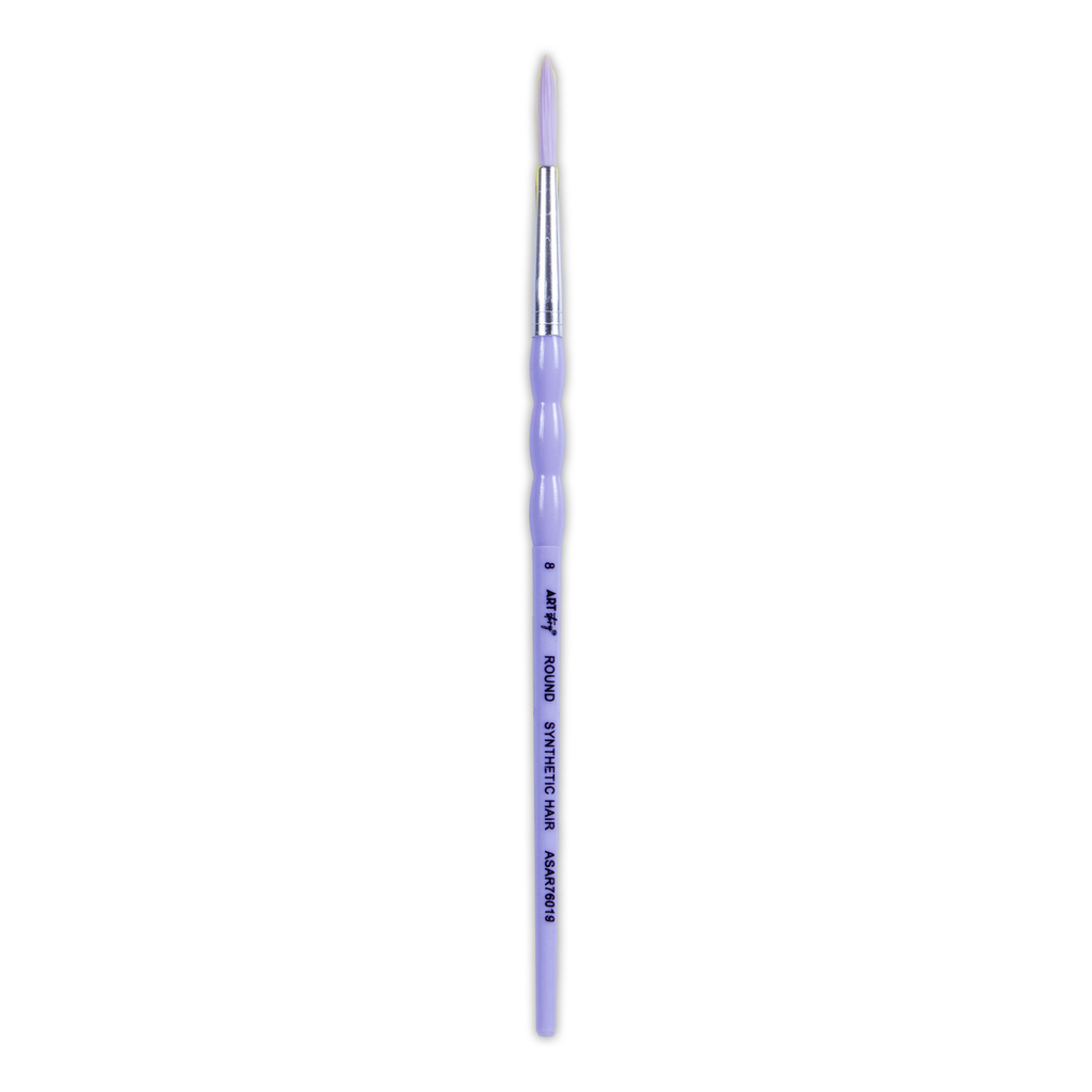 Kids Brush Round Synthetic Hair Size 8 Handle Length 150mm 1pc