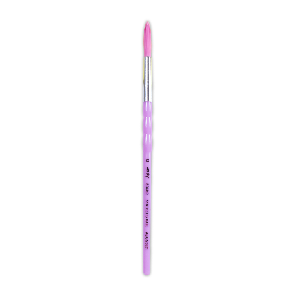 Kids Brush Round Synthetic Hair Size 12 Handle Length 150mm 1pc