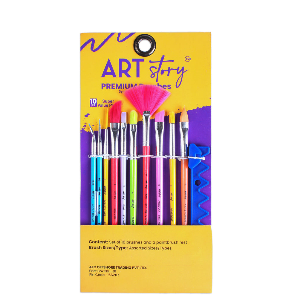 Kids Brush Set W/Holder 10Brush  Holder 10Pc