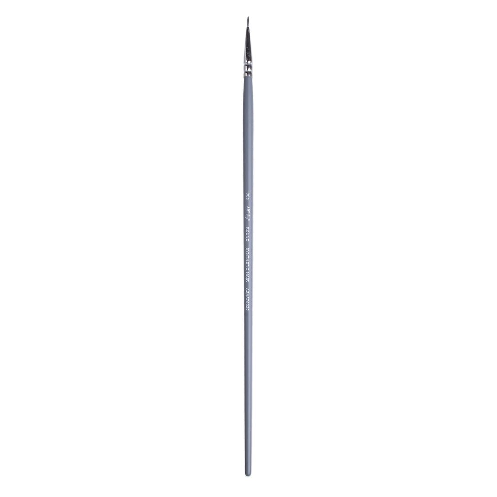 Long Handle Brush Round Synthetic Hair Size 000 Handle Length 250mm