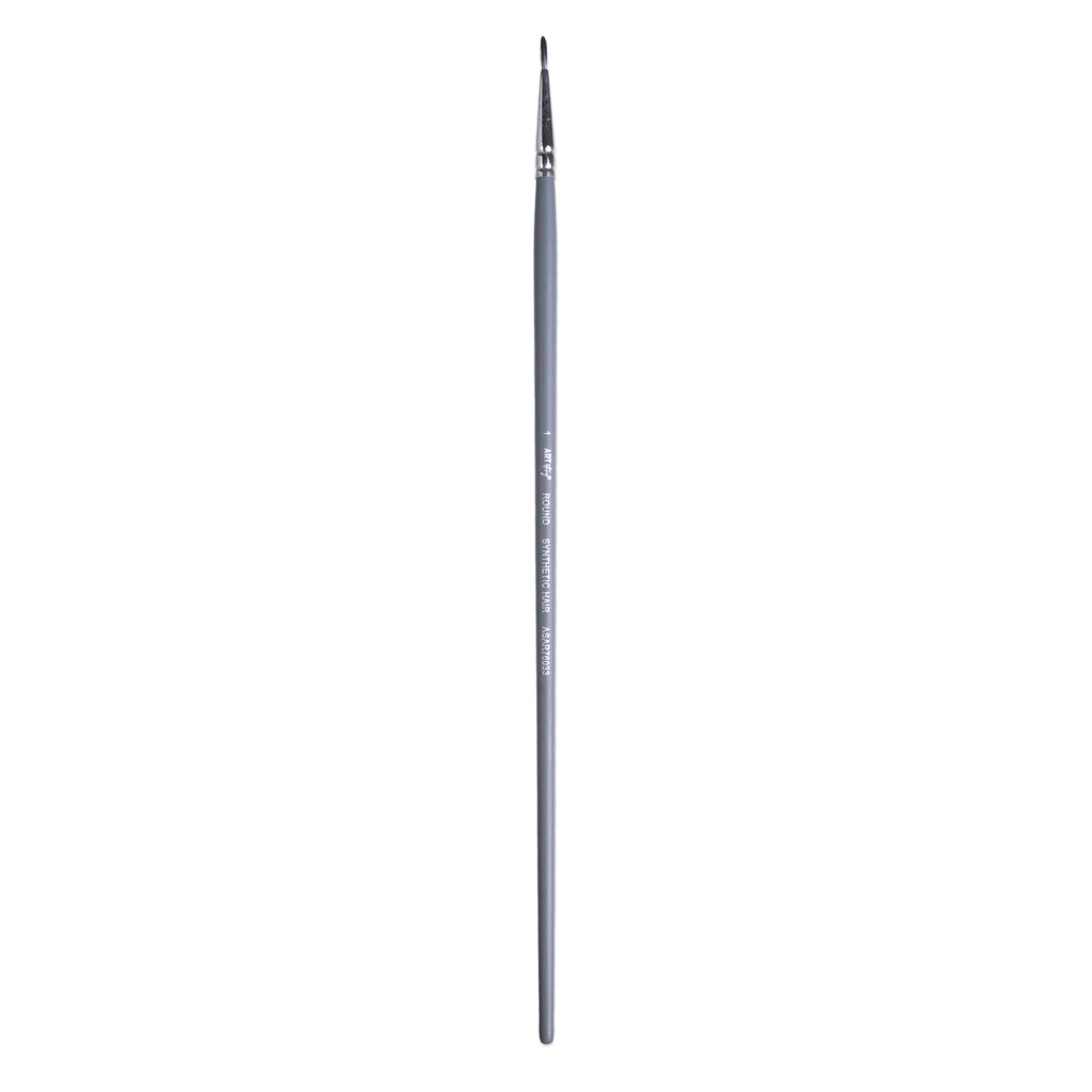 Long Handle Brush Round Synthetic Hair Size 1 Handle Length 250mm