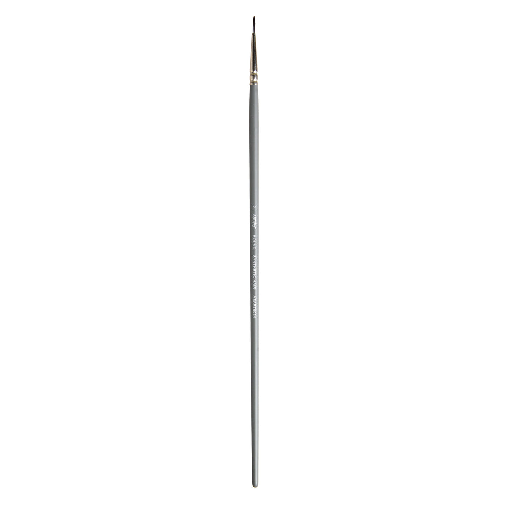 Long Handle Brush Round Synthetic Hair Size 2 Handle Length 250mm