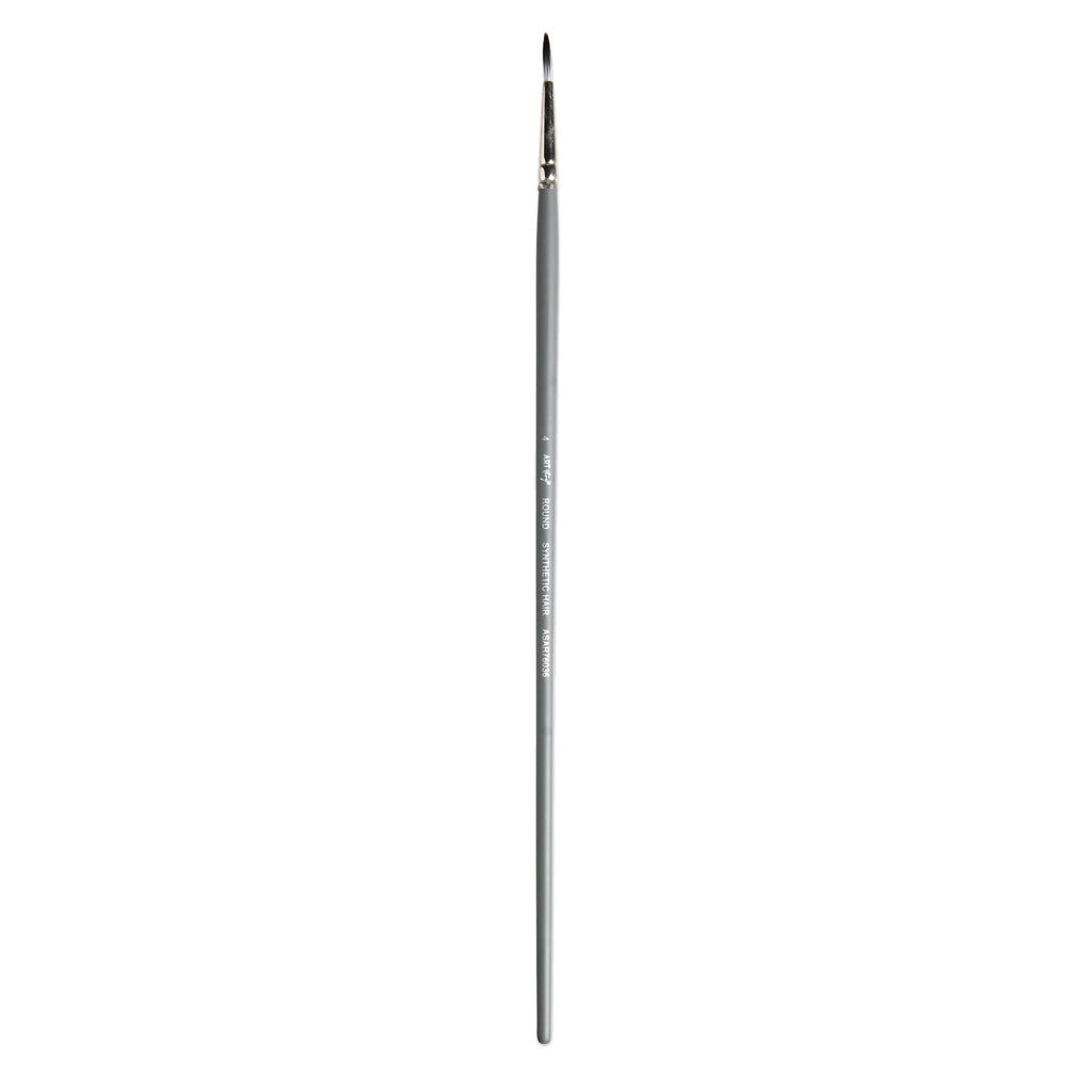 Long Handle Brush Round Synthetic Hair Size 4 Handle Length 250mm