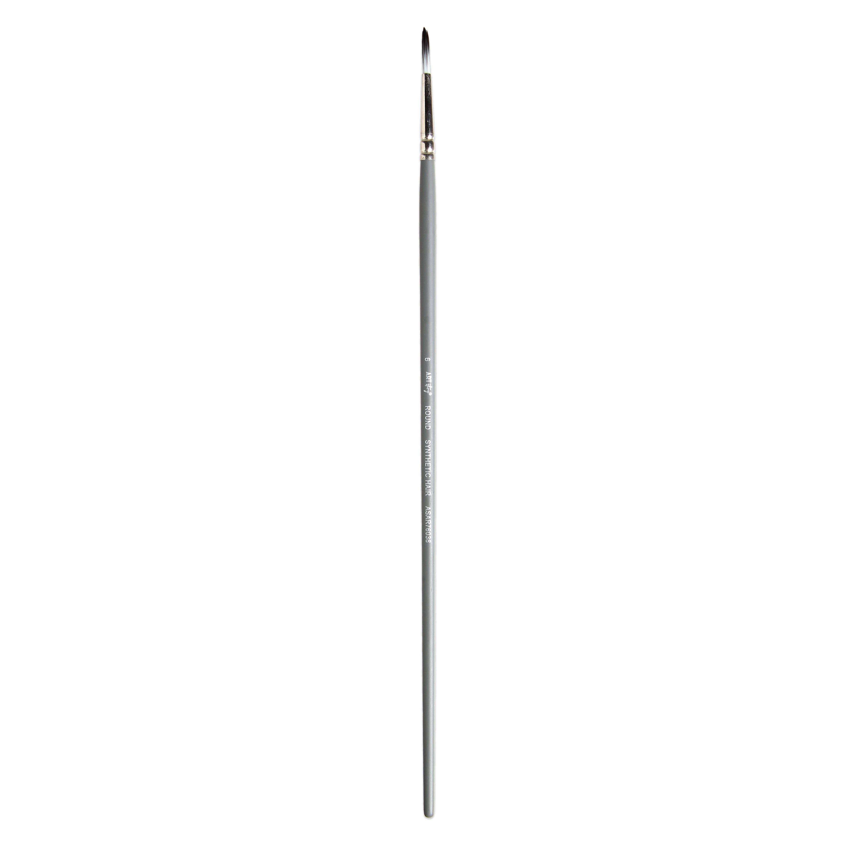 Long Handle Brush Round Synthetic Hair Size 6 Handle Length 250mm