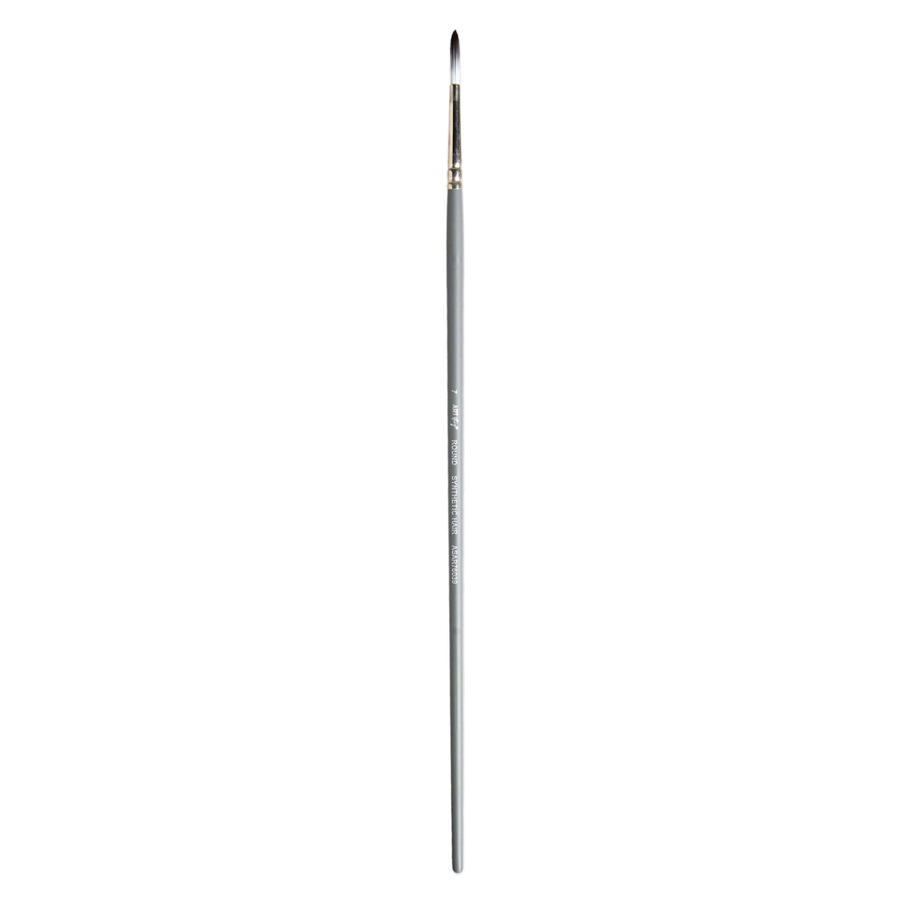 Long Handle Brush Round Synthetic Hair Size 7 Handle Length 250mm
