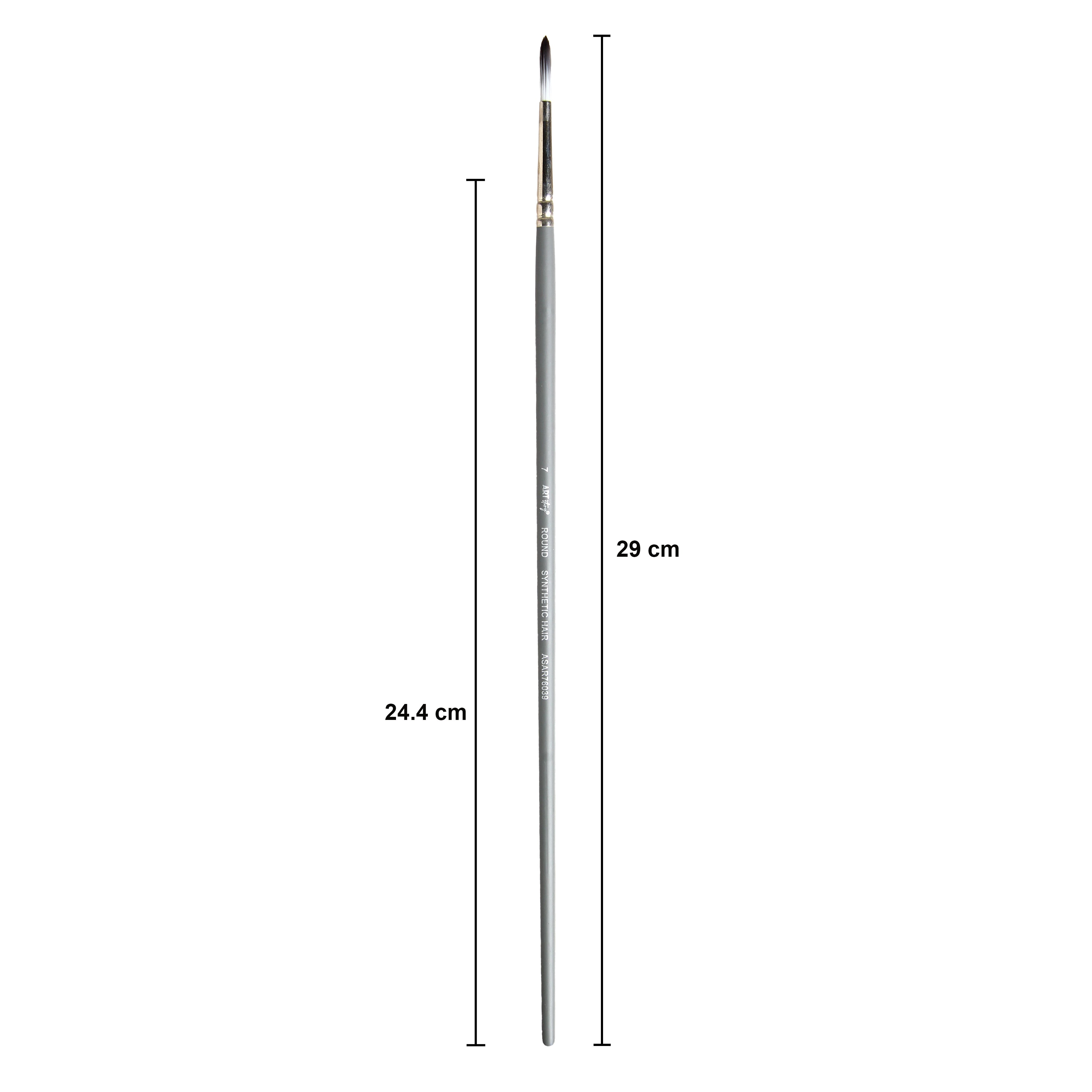 Long Handle Brush Round Synthetic Hair Size 7 Handle Length 250mm