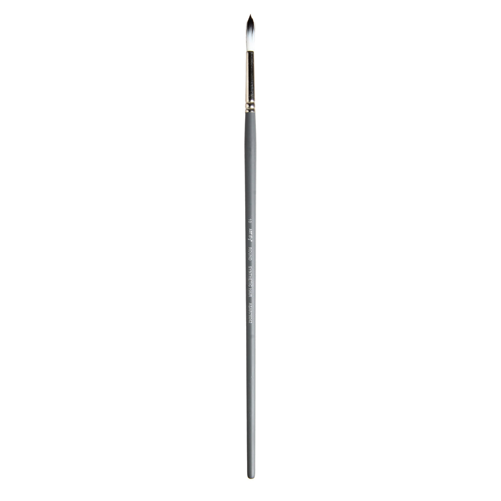 Long Handle Brush Round Synthetic Hair Size 10 Handle Length 250mm