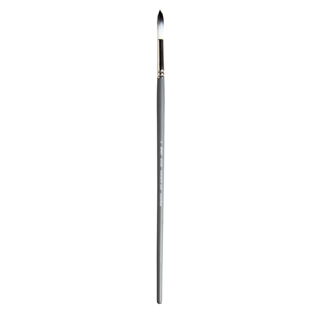 Long Handle Brush Round Synthetic Hair Size 12 Handle Length 250mm