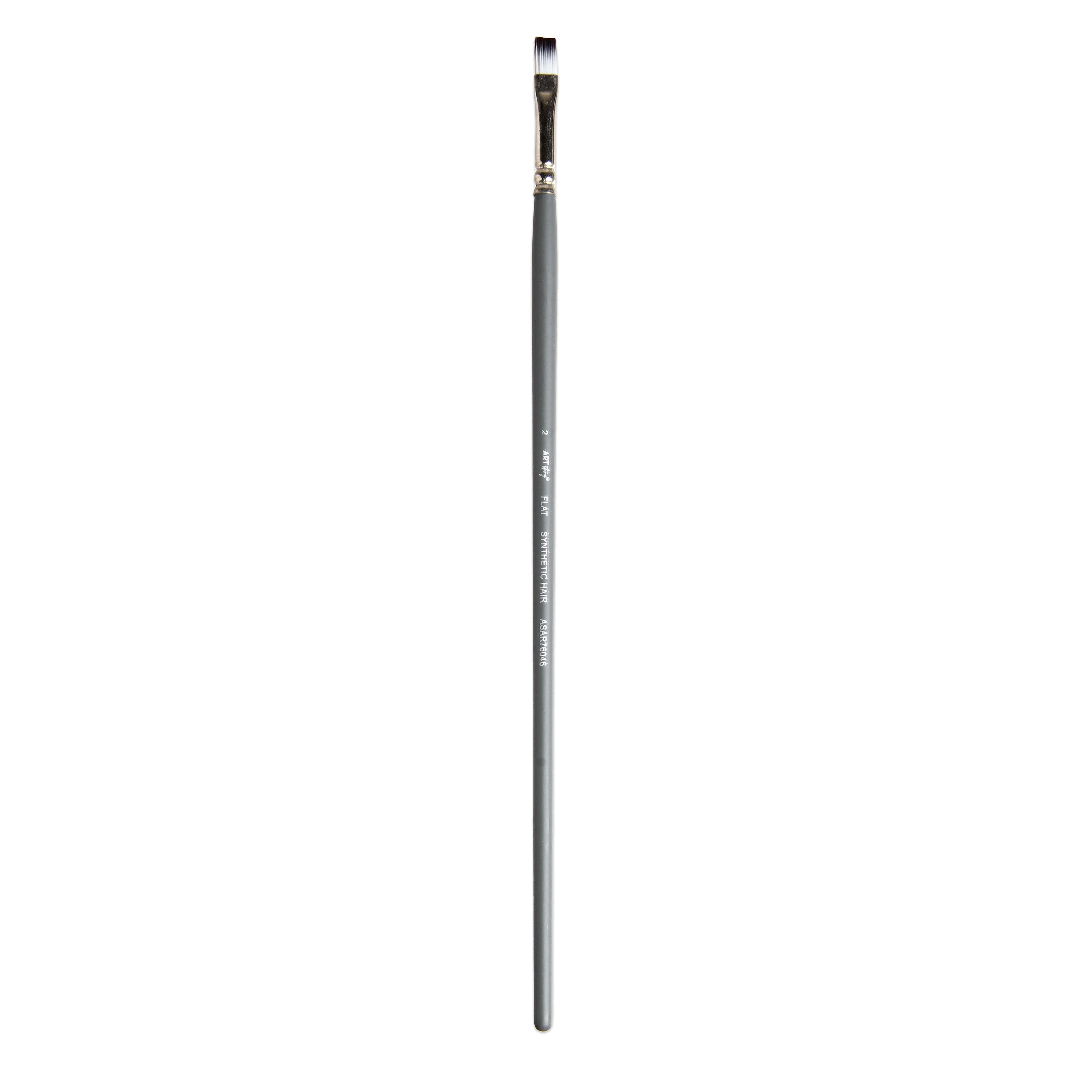 Long Handle Brush Flat Synthetic Hair Size 2 Handle Length 250mm