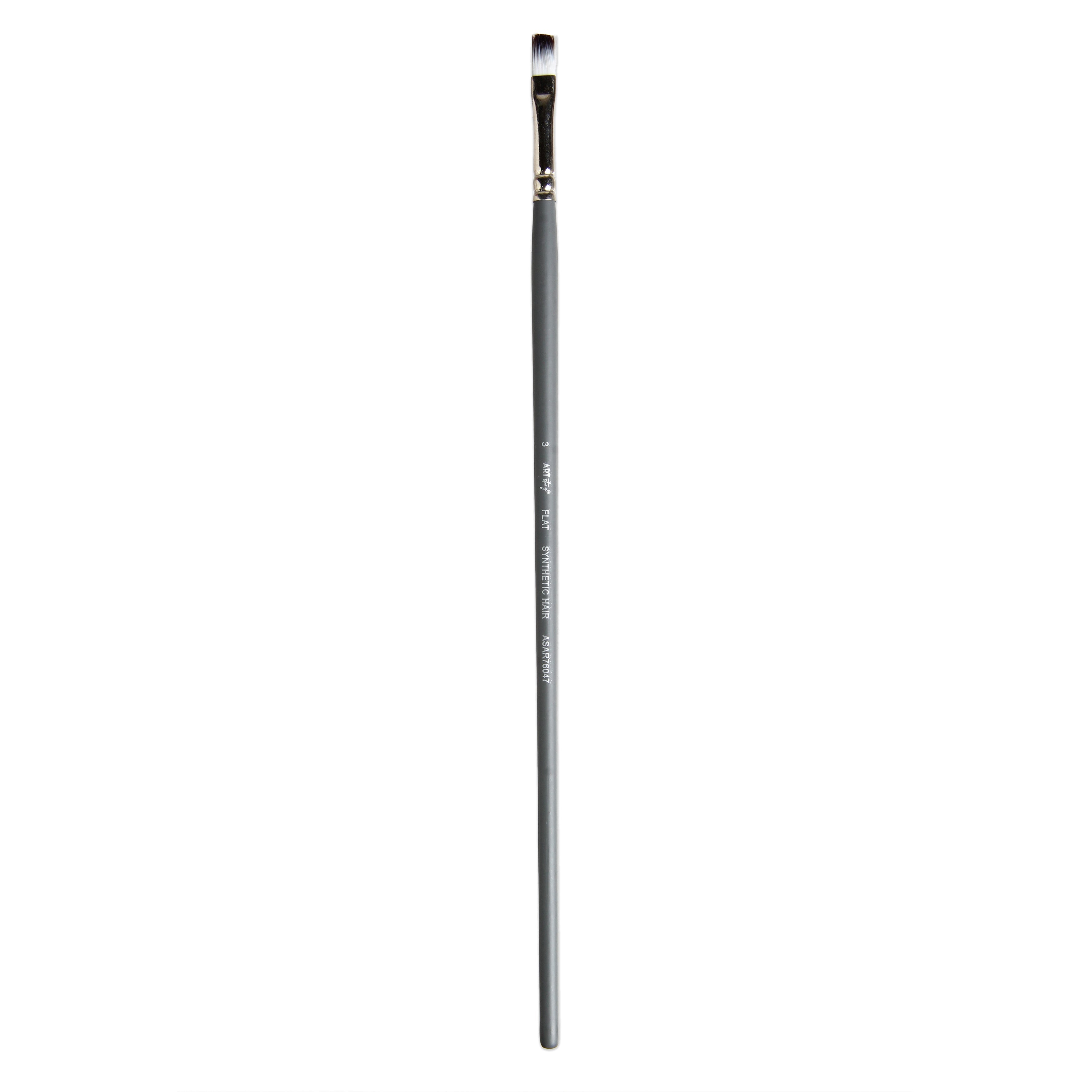 Long Handle Brush Flat Synthetic Hair Size 3 Handle Length 250mm