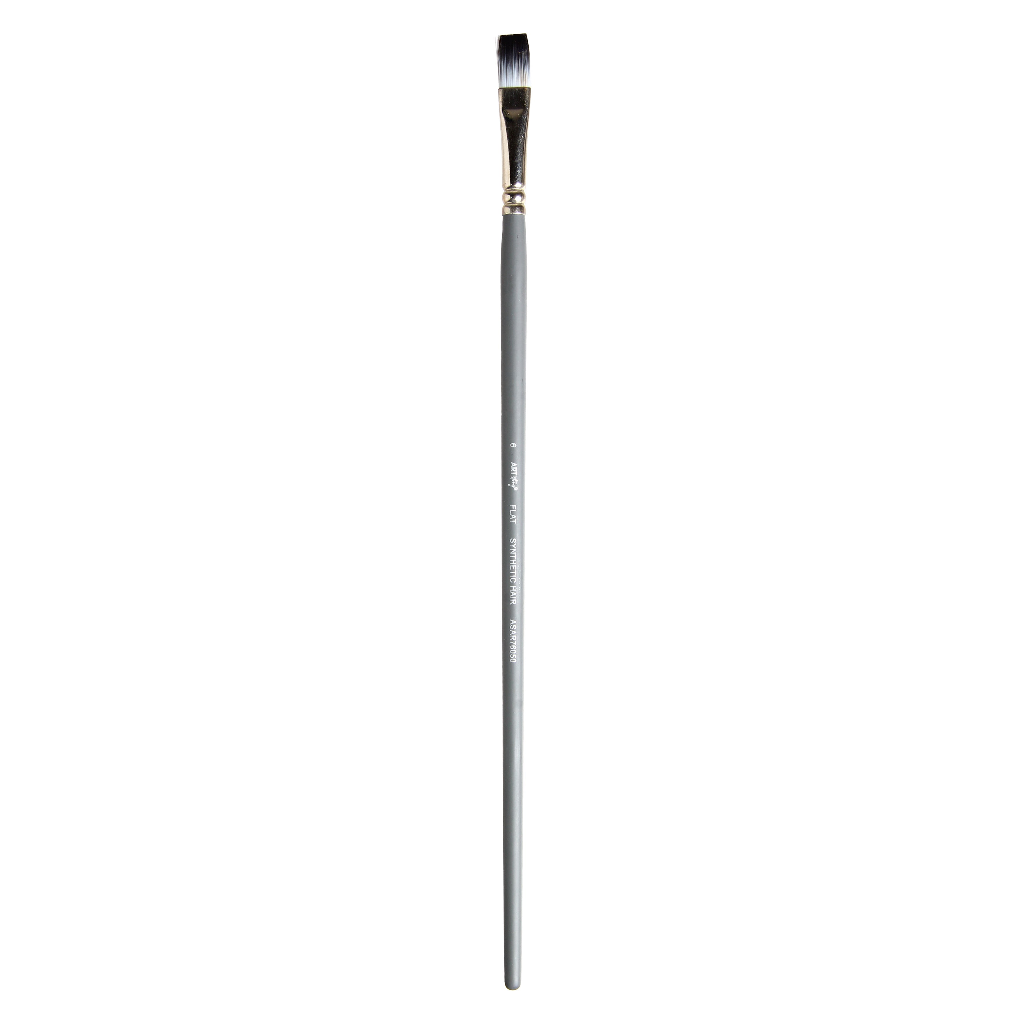 Long Handle Brush Flat Synthetic Hair Size 6 Handle Length 250mm