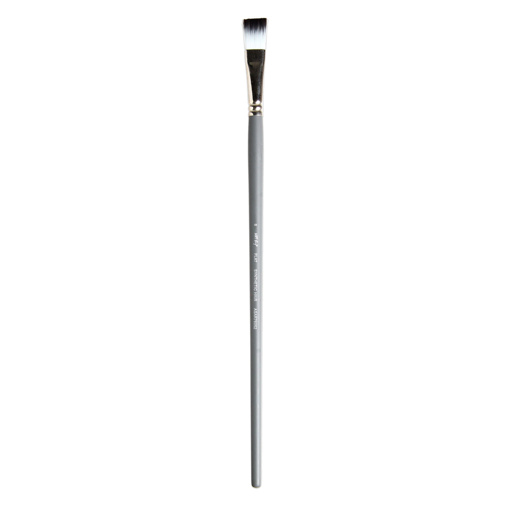 Long Handle Brush Flat Synthetic Hair Size 7 Handle Length 250mm