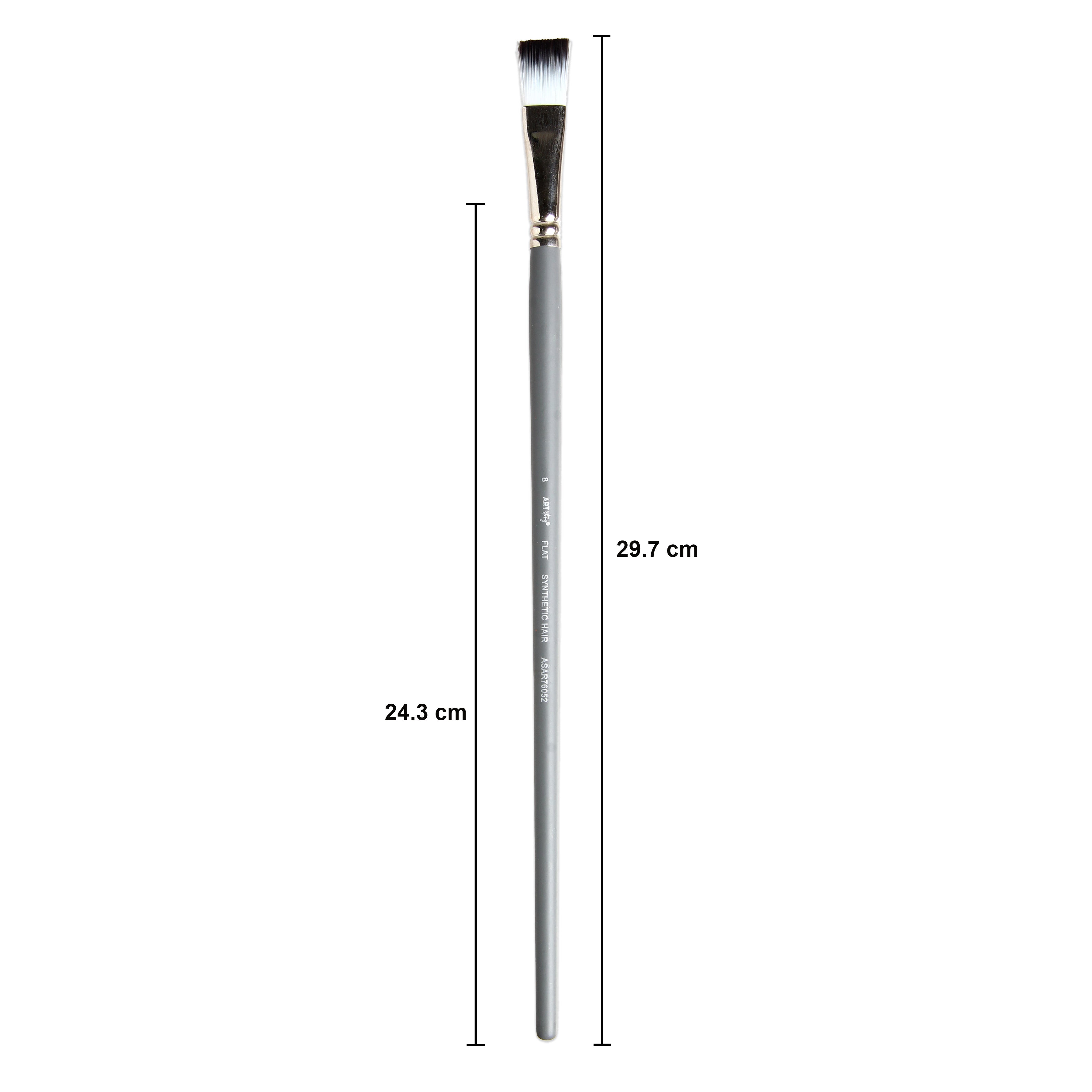Long Handle Brush Flat Synthetic Hair Size 7 Handle Length 250mm