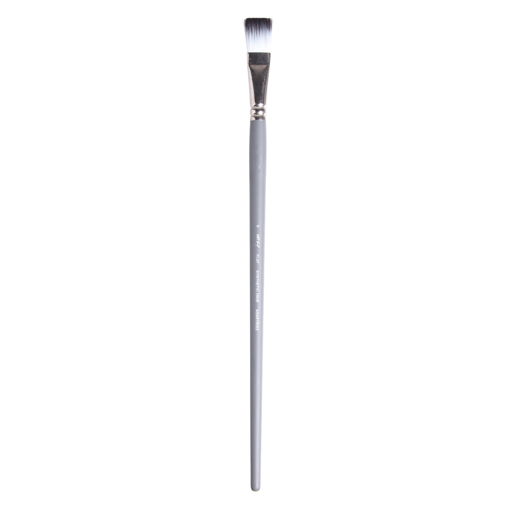 Long Handle Brush Flat Synthetic Hair Size 9 Handle Length 250mm