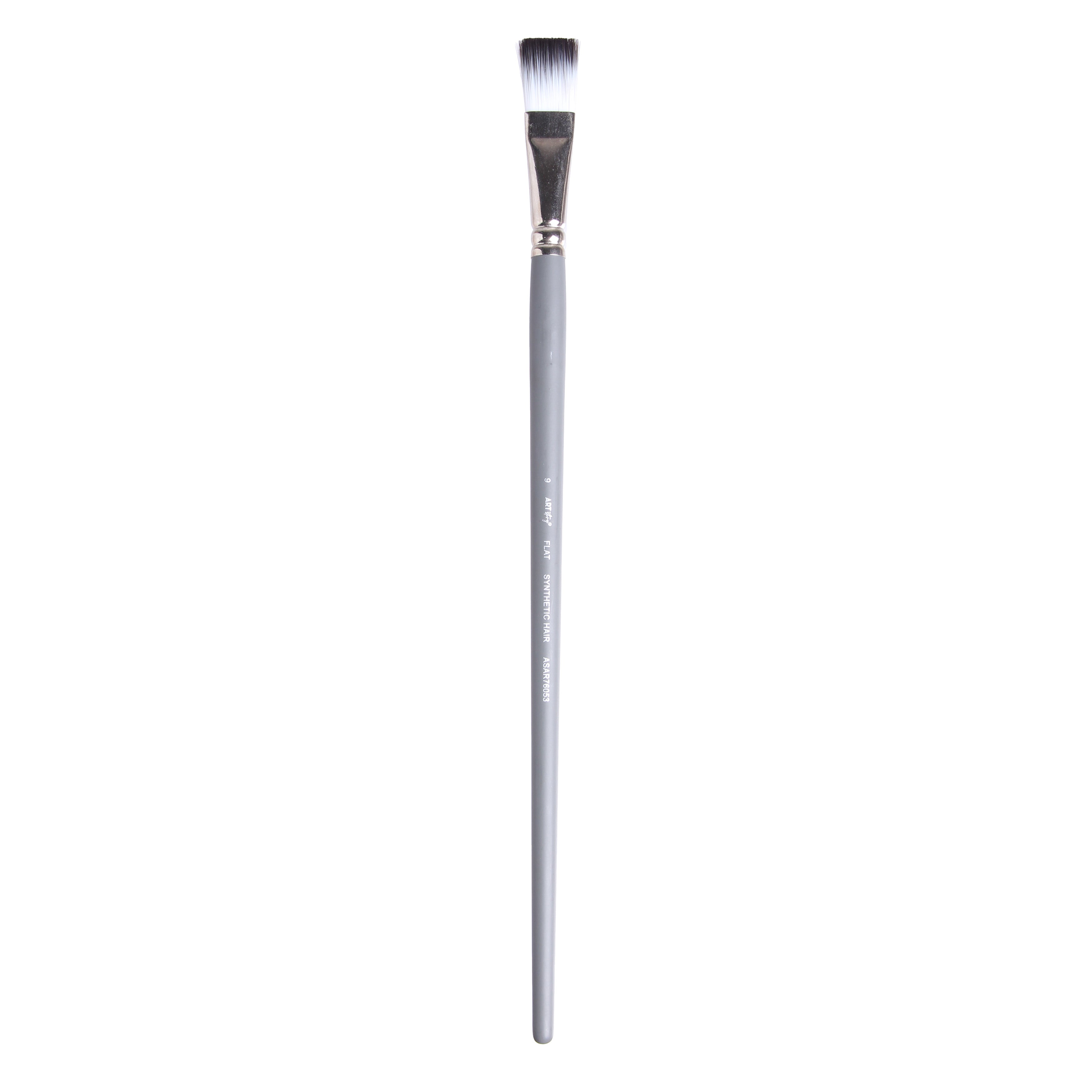 Long Handle Brush Flat Synthetic Hair Size 9 Handle Length 250mm