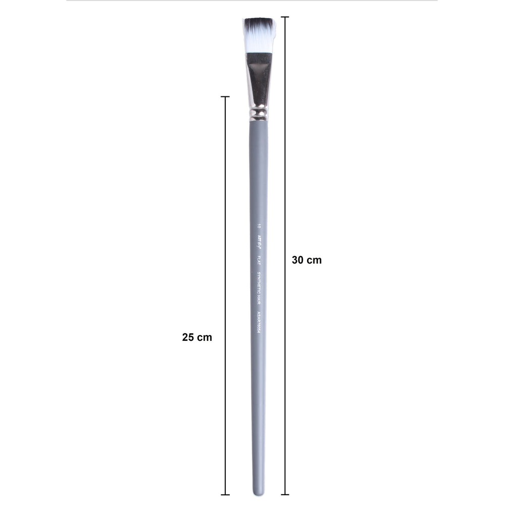 Long Handle Brush Flat Synthetic Hair Size 10 Handle Length 250mm