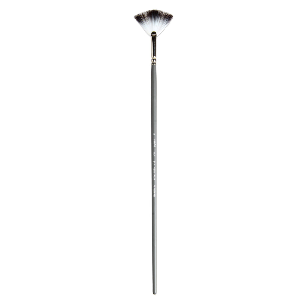 Long Handle Fan Brush Synthetic Hair Size 2 Handle Length 250mm