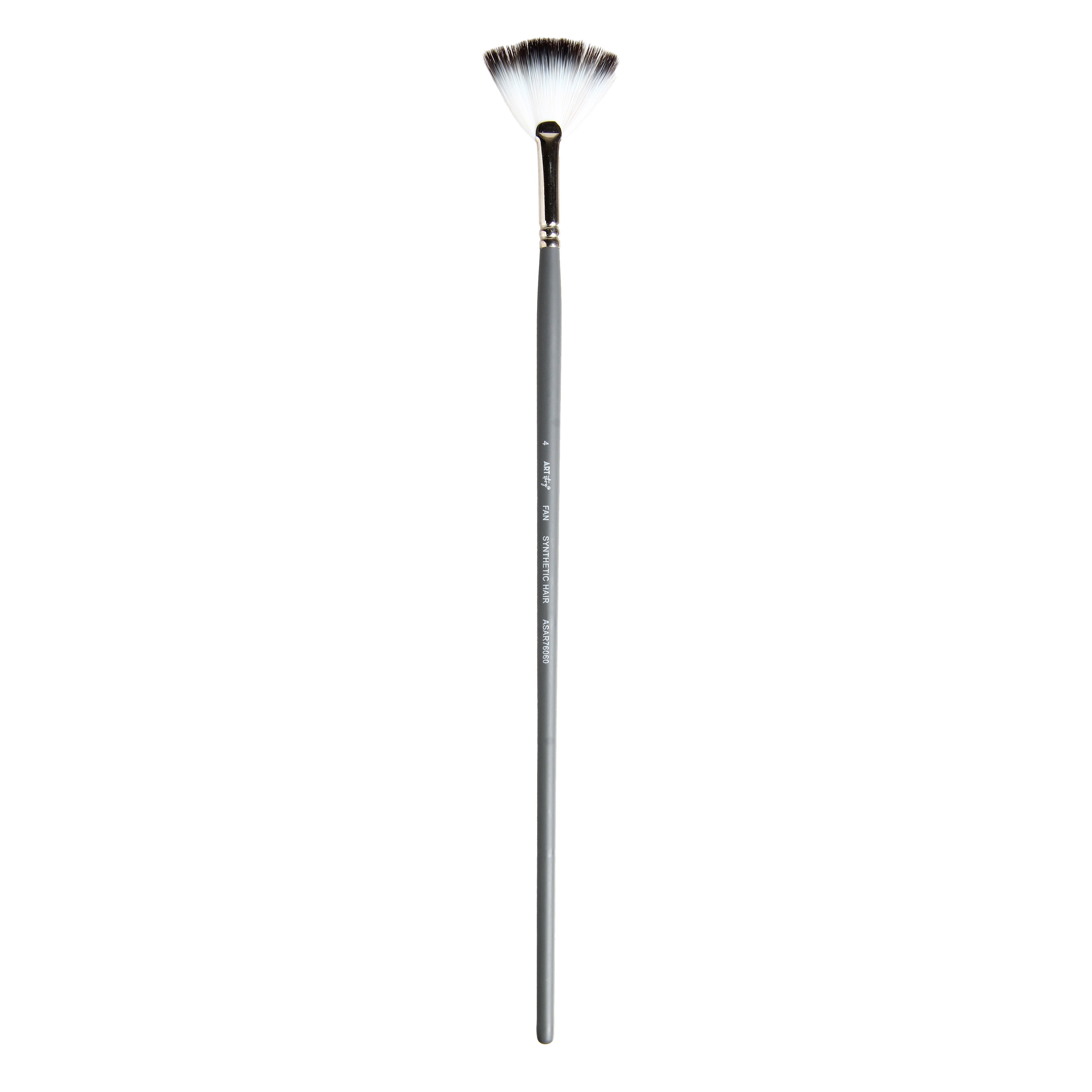 Long Handle Fan Brush Synthetic Hair Size 4 Handle Length 250mm