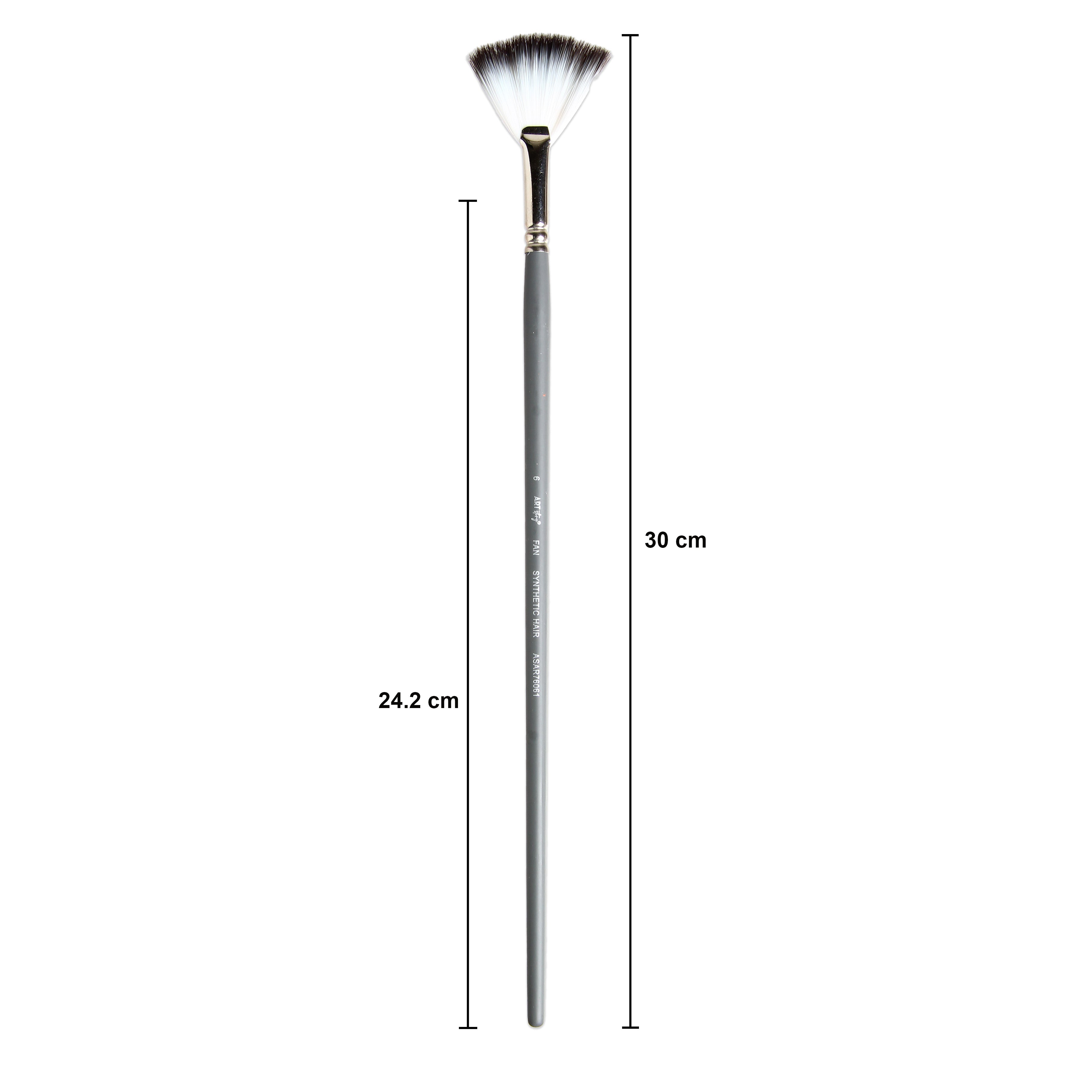 Long Handle Fan Brush Synthetic Hair Size 6 Handle Length 250mm