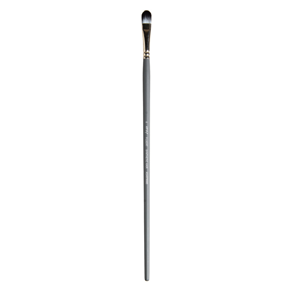 Long Handle Filbert Brush Synthetic Hair Size 6 Handle Length 250mm