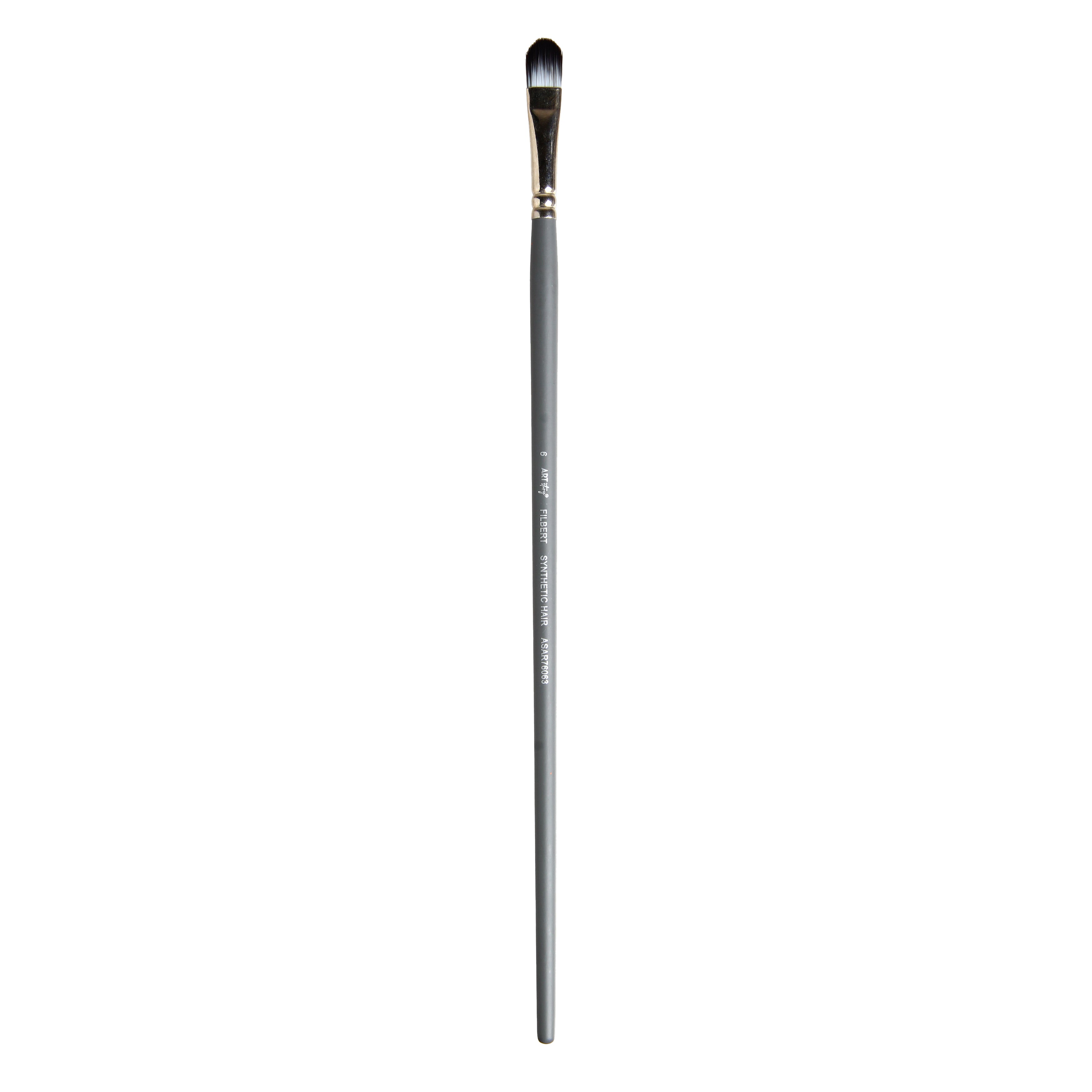 Long Handle Filbert Brush Synthetic Hair Size 6 Handle Length 250mm