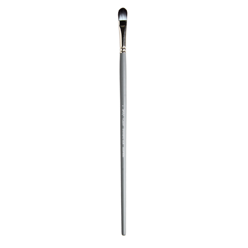 Long Handle Filbert Brush Synthetic Hair Size 8 Handle Length 250mm