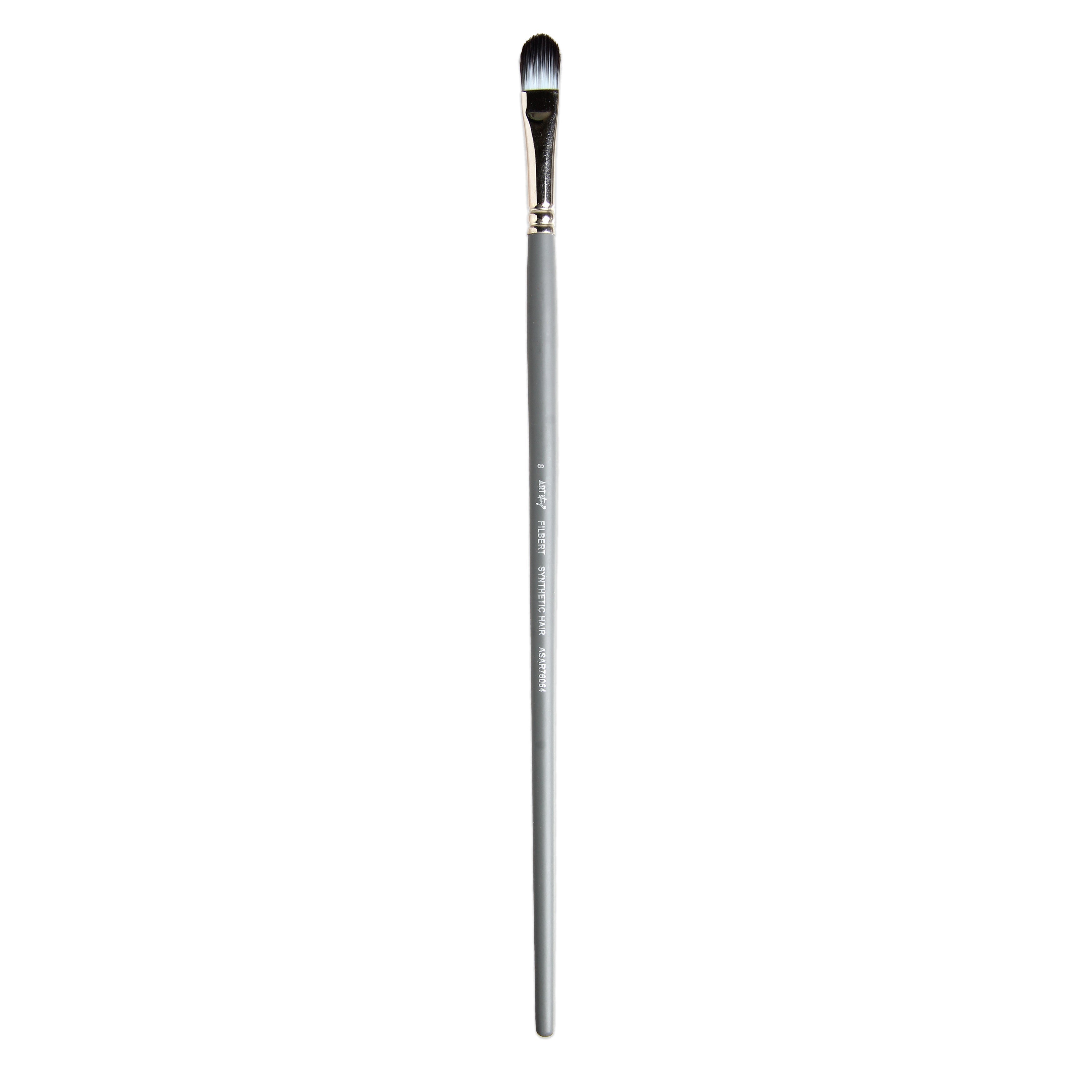 Long Handle Filbert Brush Synthetic Hair Size 8 Handle Length 250mm