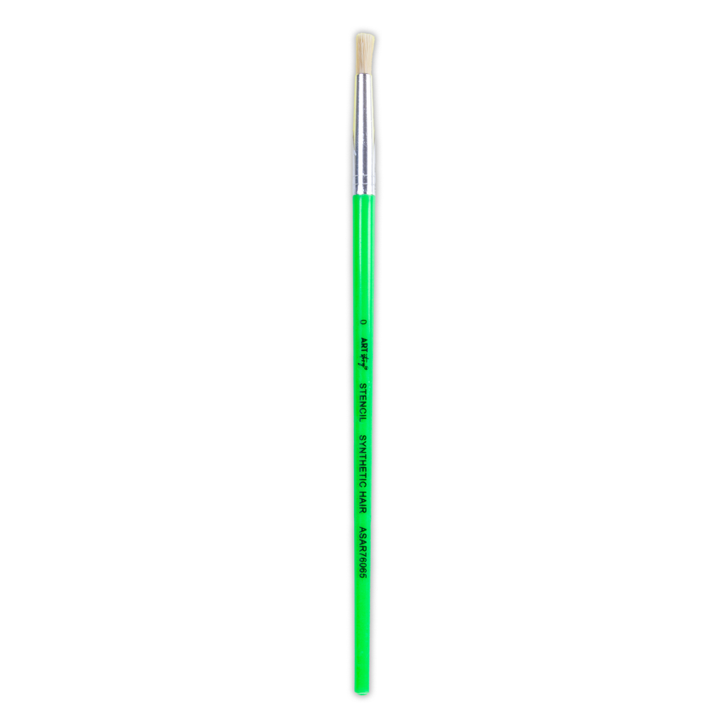 Kids Hobby Brush Round Synthetic Hair Size 0 Handle Length 15mm 1pc