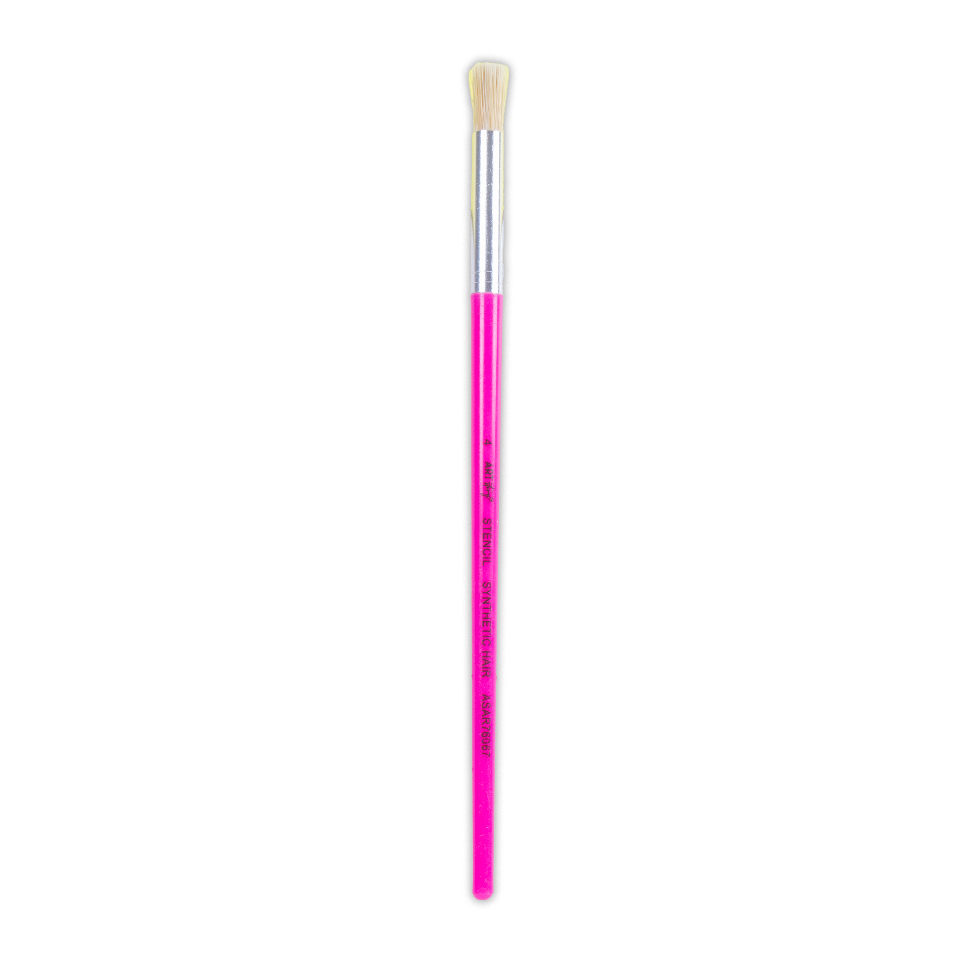 Kids Hobby Brush Round Synthetic Hair Size 4 Handle Length 15mm 1pc