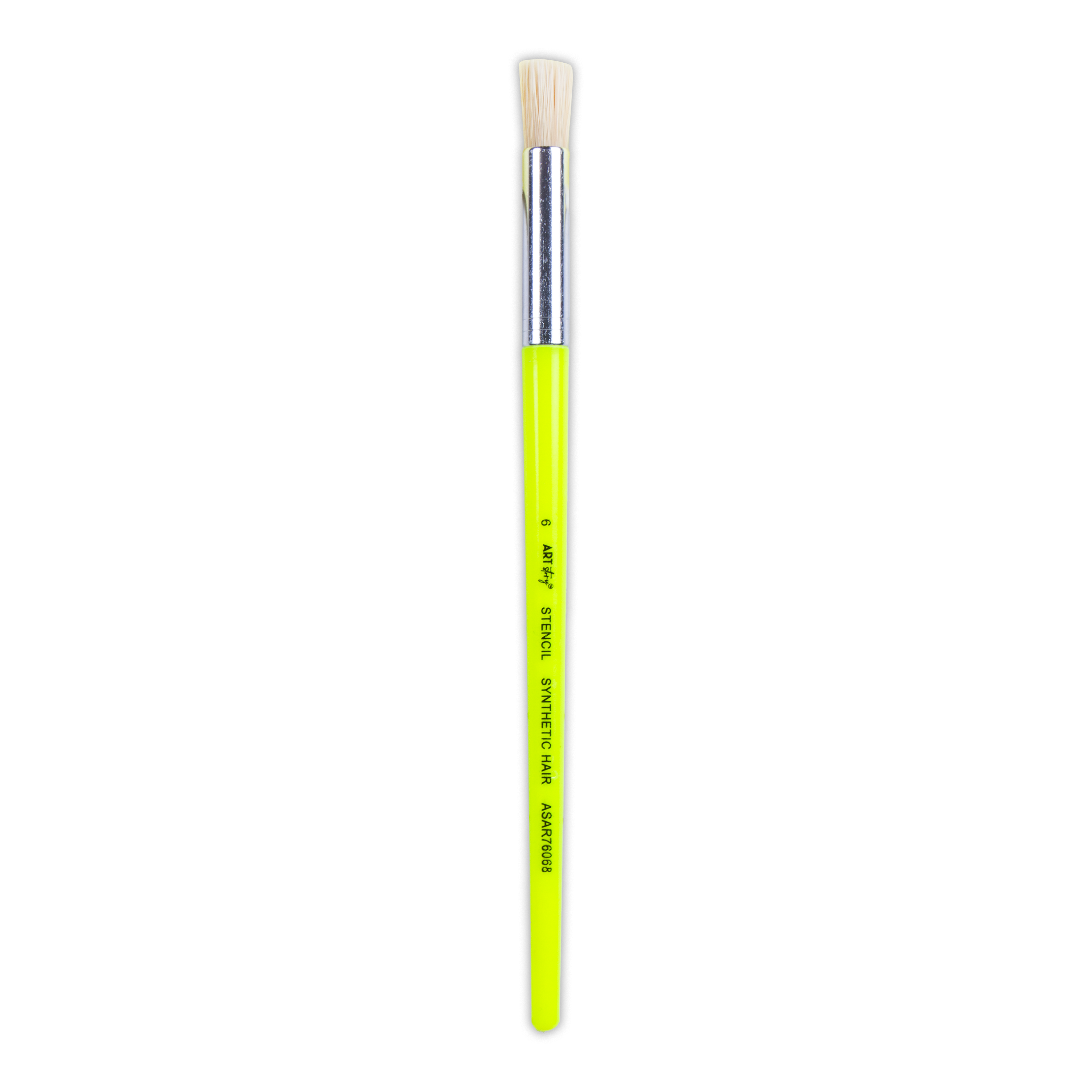 Kids Hobby Brush Round Synthetic Hair Size 6 Handle Length 15mm 1pc