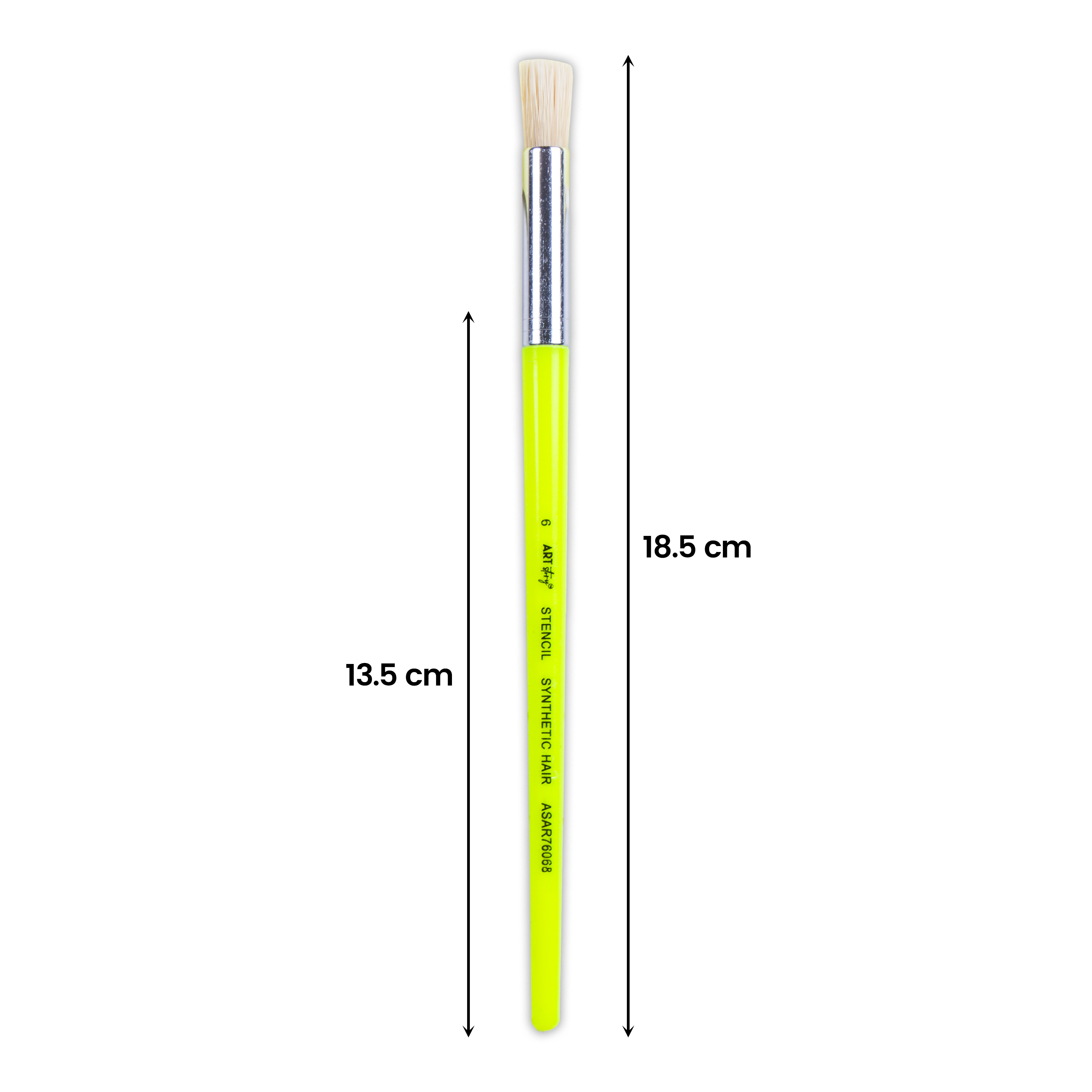 Kids Hobby Brush Round Synthetic Hair Size 6 Handle Length 15mm 1pc