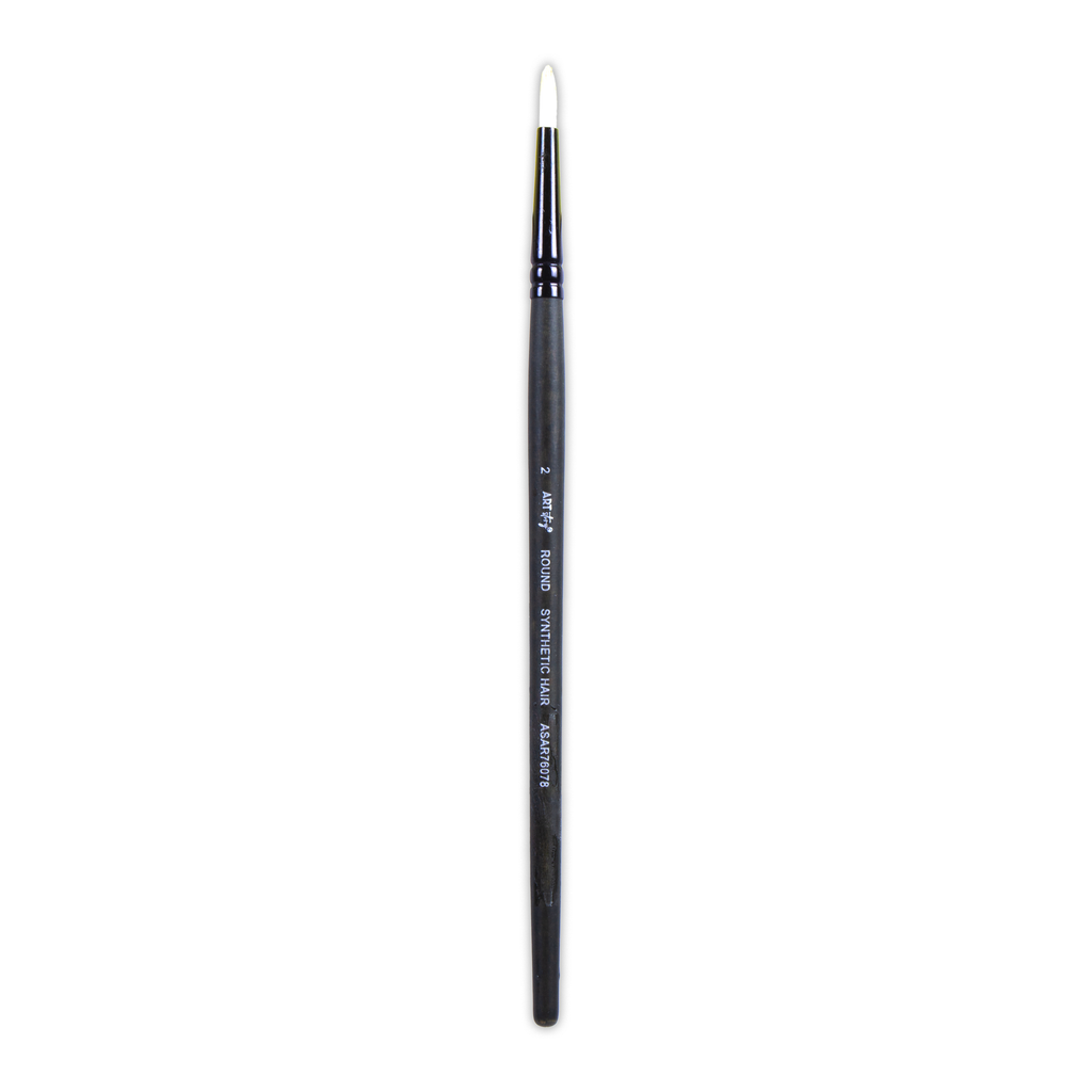 Pro Oil Brush Round Synthetic Hair Size 2 Handle Length 165mm 1pc