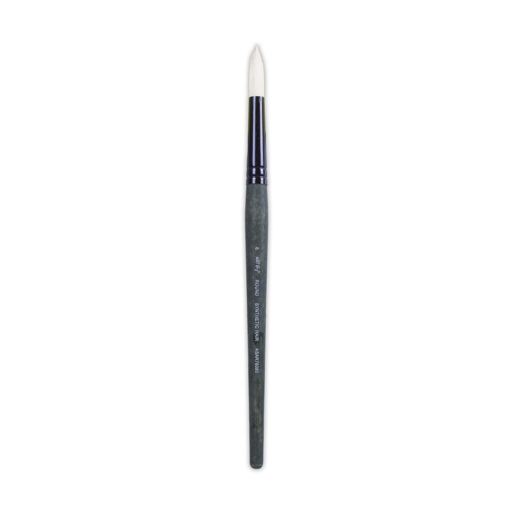 Pro Oil Brush Round Synthetic Hair Size 8 Handle Length 165mm 1pc