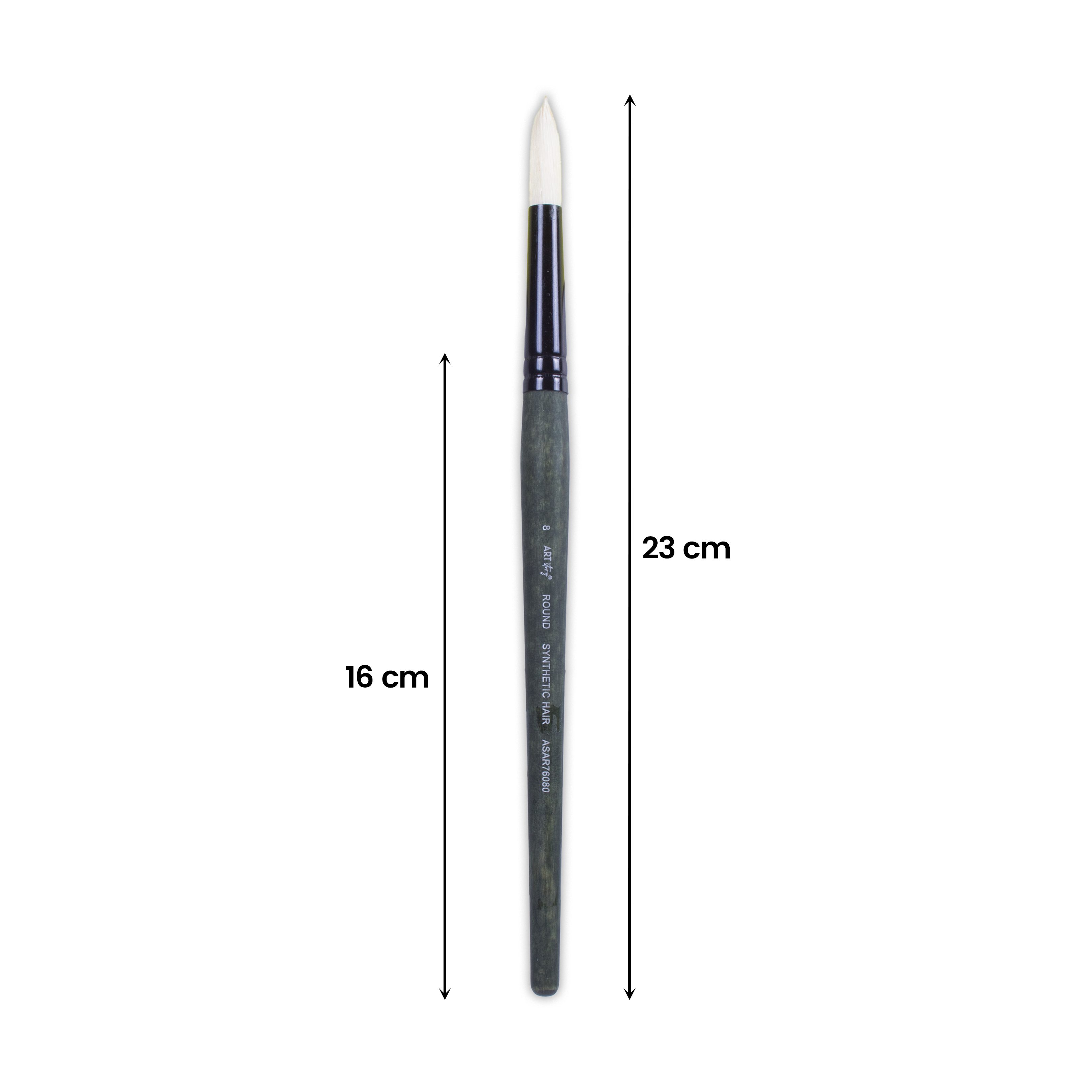 Pro Oil Brush Round Synthetic Hair Size 8 Handle Length 165mm 1pc