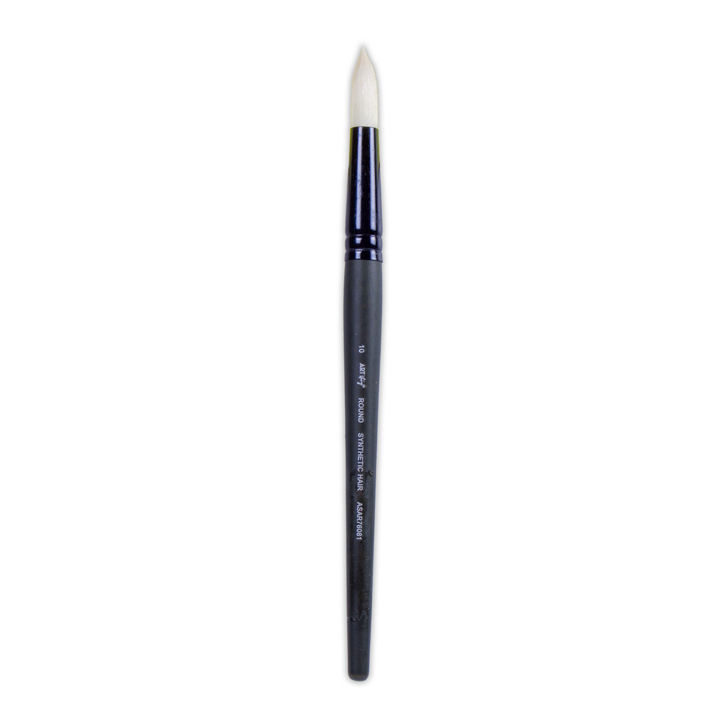 Pro Oil Brush Round Synthetic Hair Size 10 Handle Length 165mm 1pc