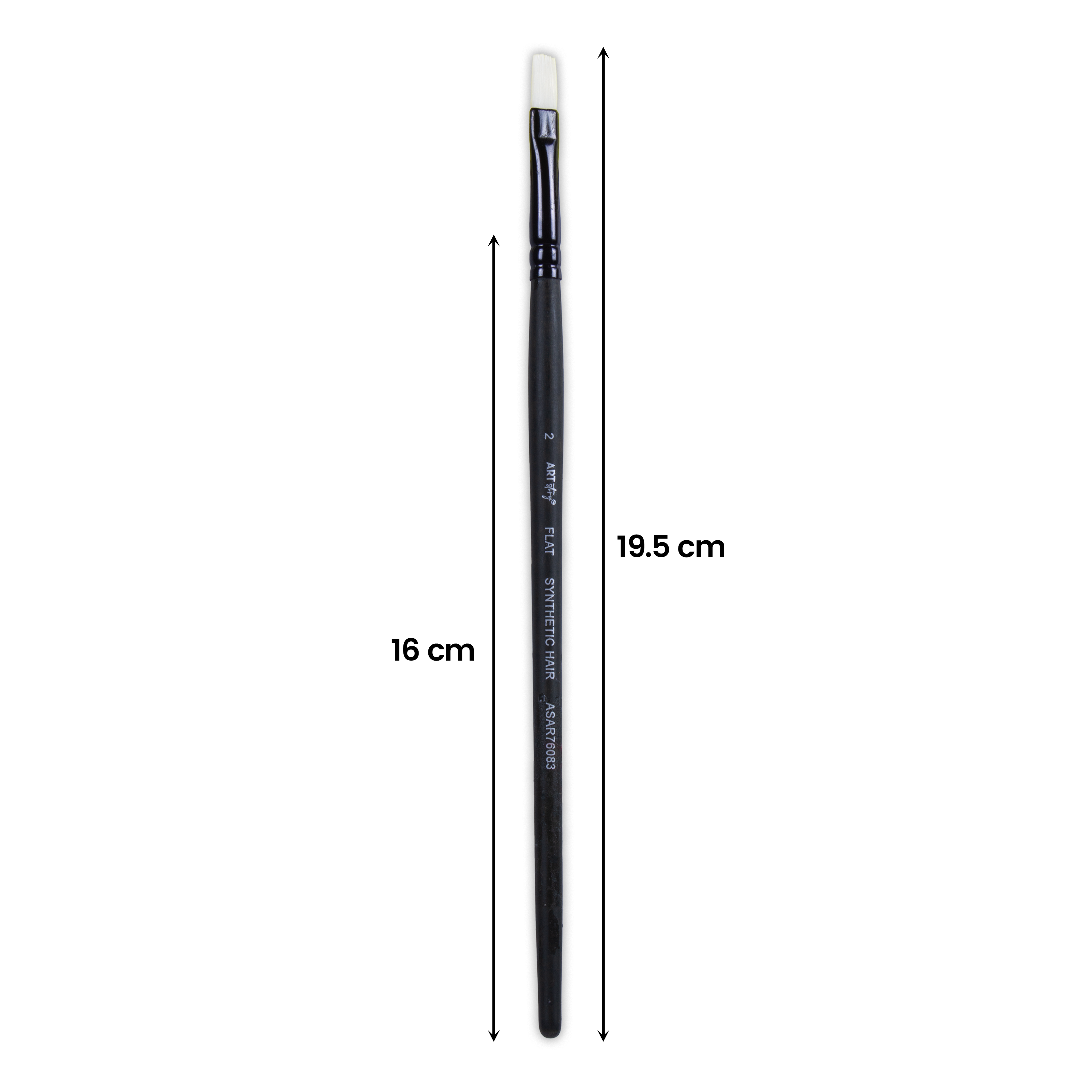 Pro Oil Brush Flat Synthetic Hair Size 2 Handle Length 165mm 1pc