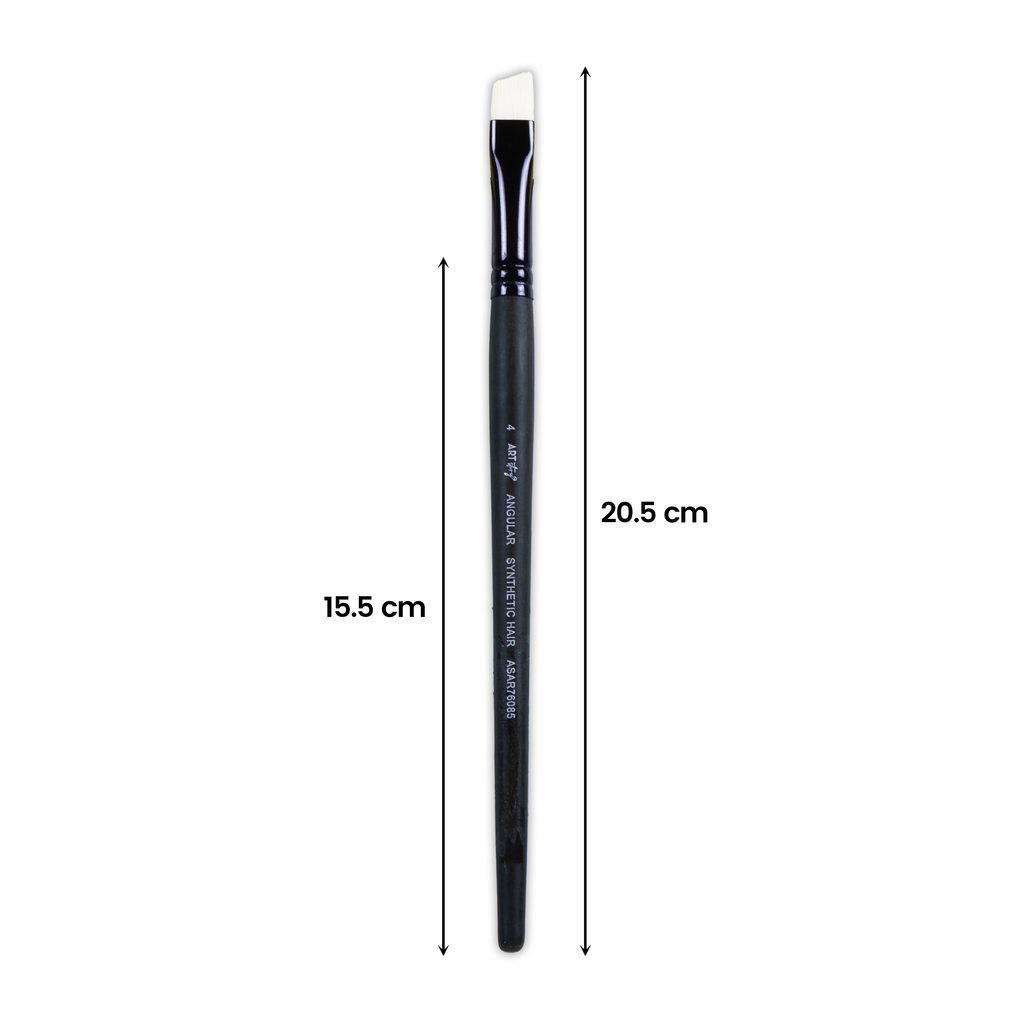 Pro Oil Brush Angular Synthetic Hair Size 4 Handle Length 165mm 1pc