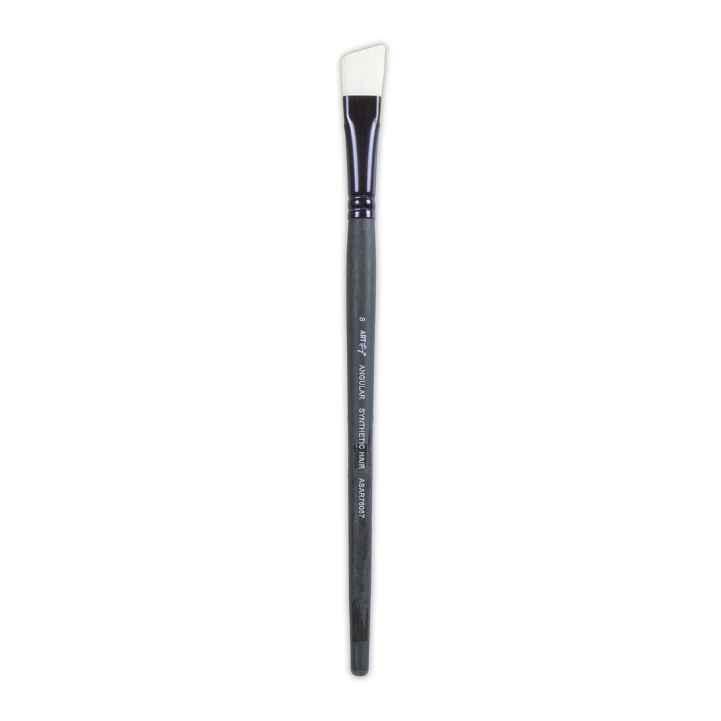 Pro Oil Brush Angular Synthetic Hair Size 8 Handle Length 165mm 1pc