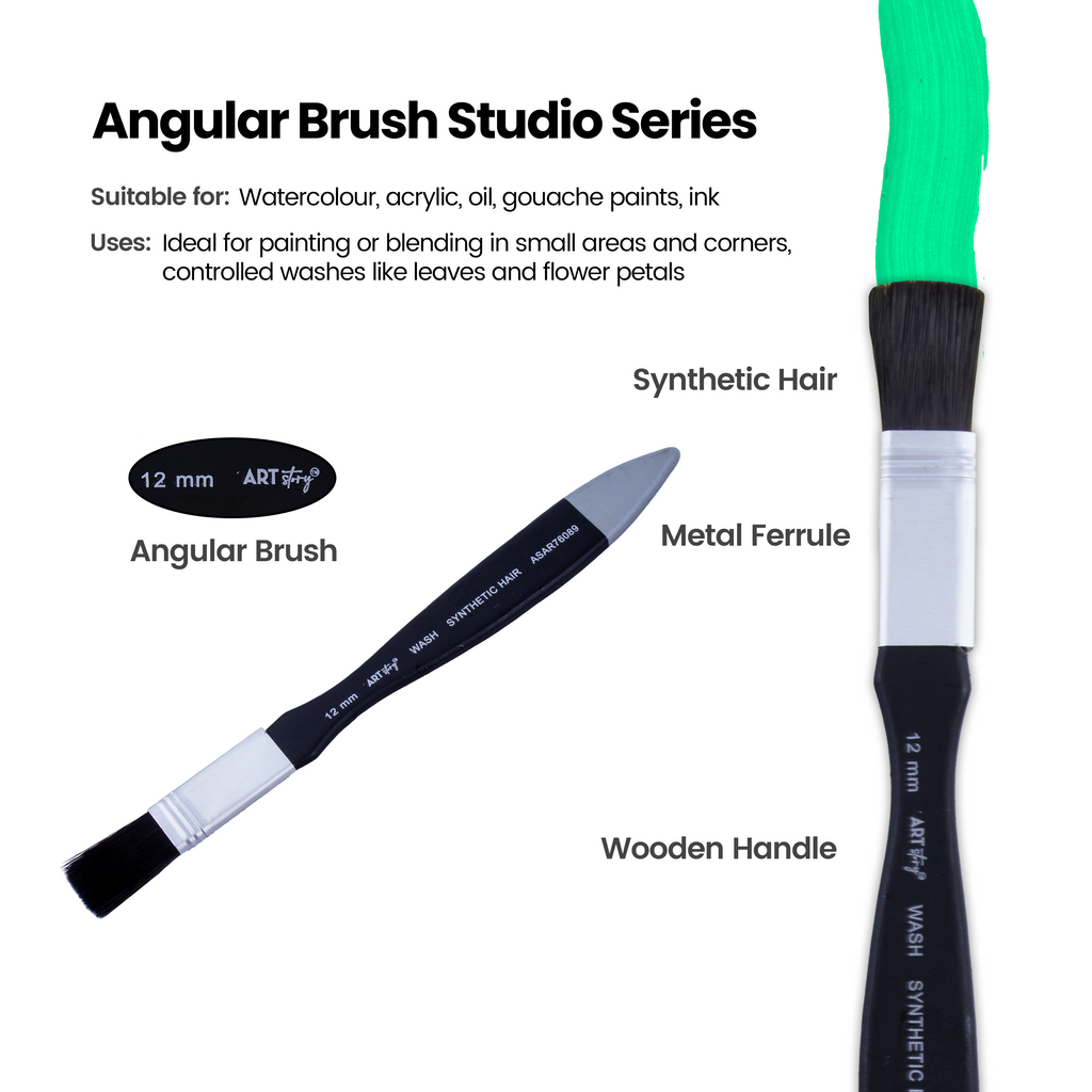 Wash Brush Soft Synthetic Hair Size 12mm 1pc