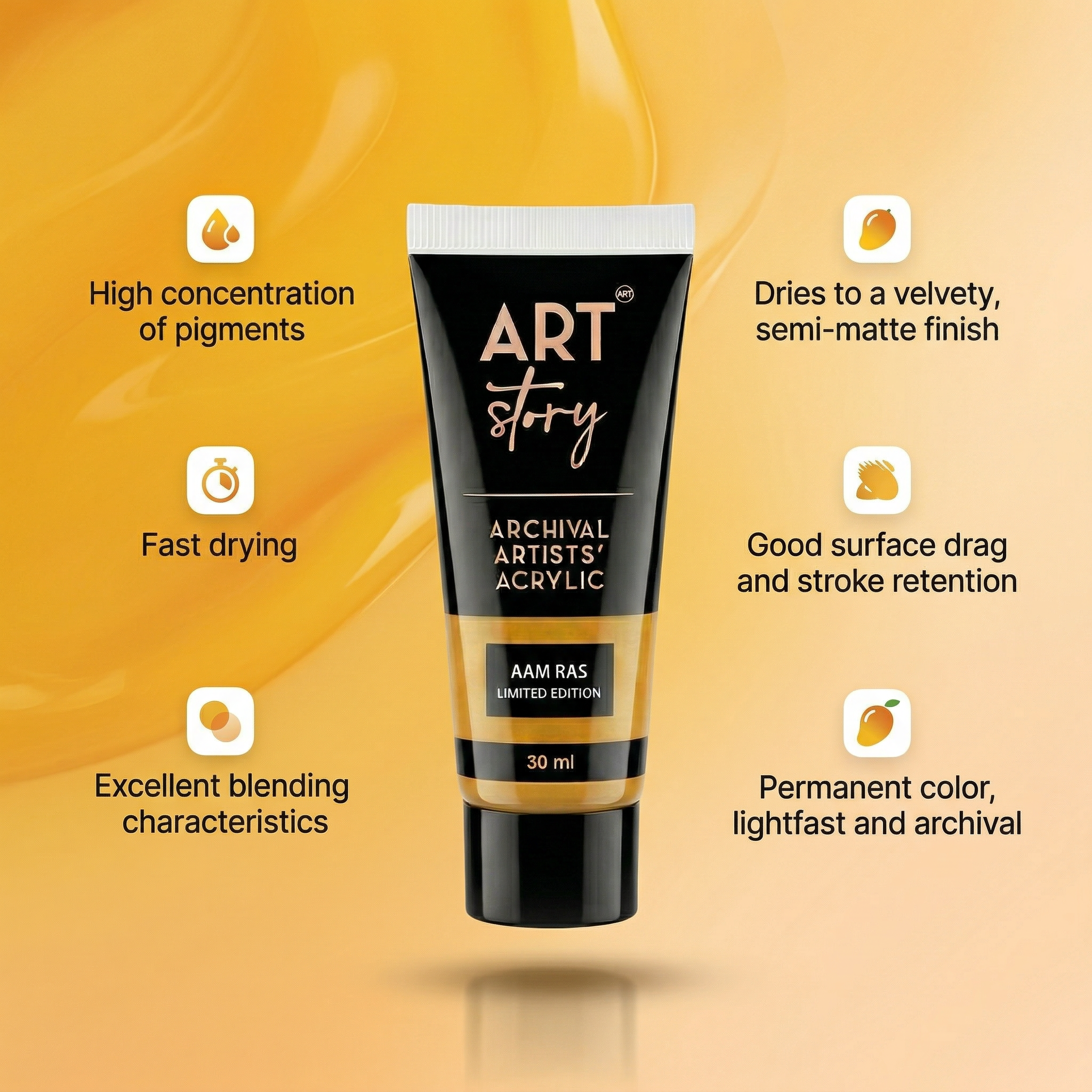 Artists Acrylic Colour Aamras 30ml Tube
