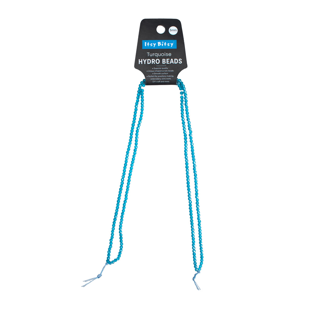 Designer Hydro Beads Turquoise 3mm 1String