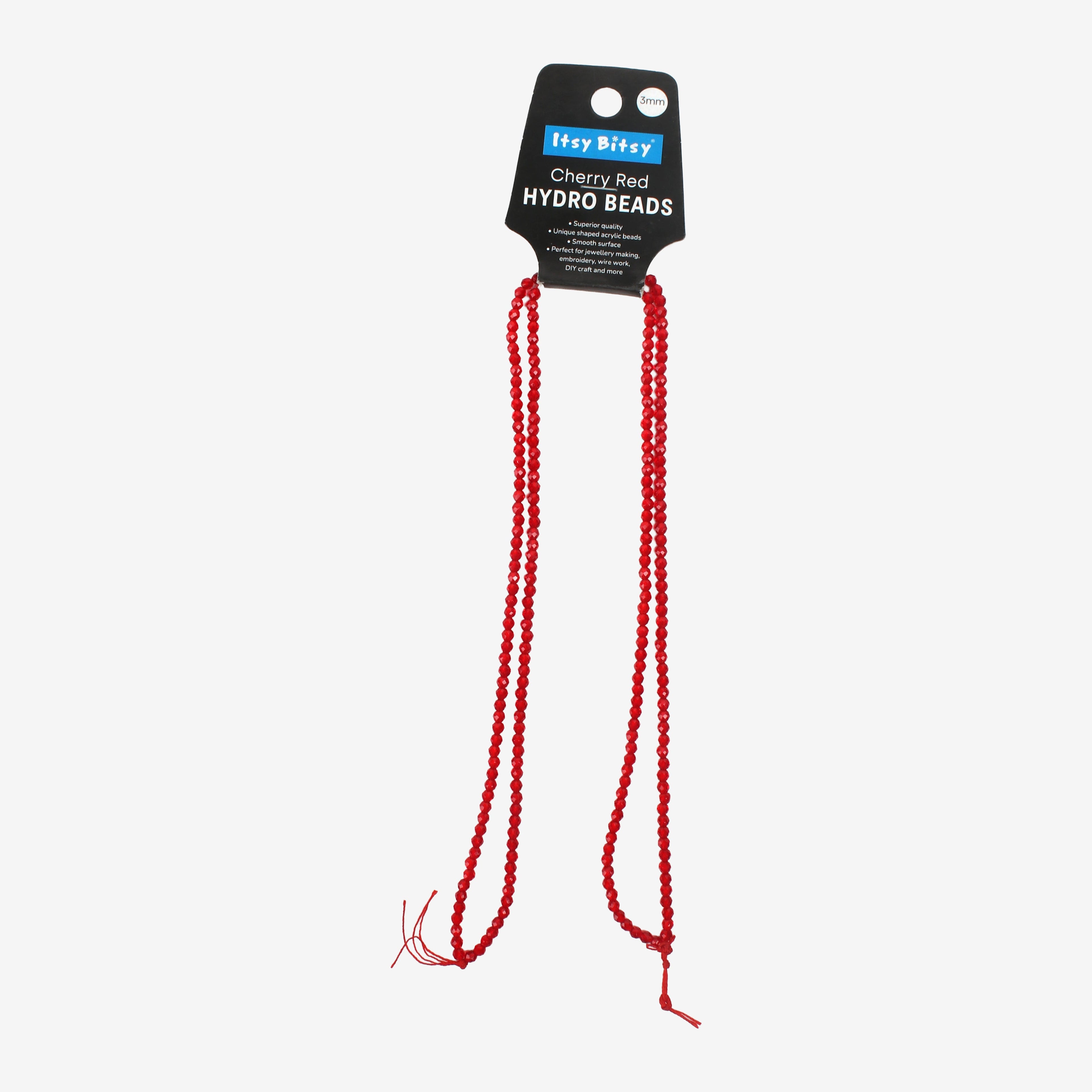 Designer Hydro Beads Cherry Red 3mm 1String