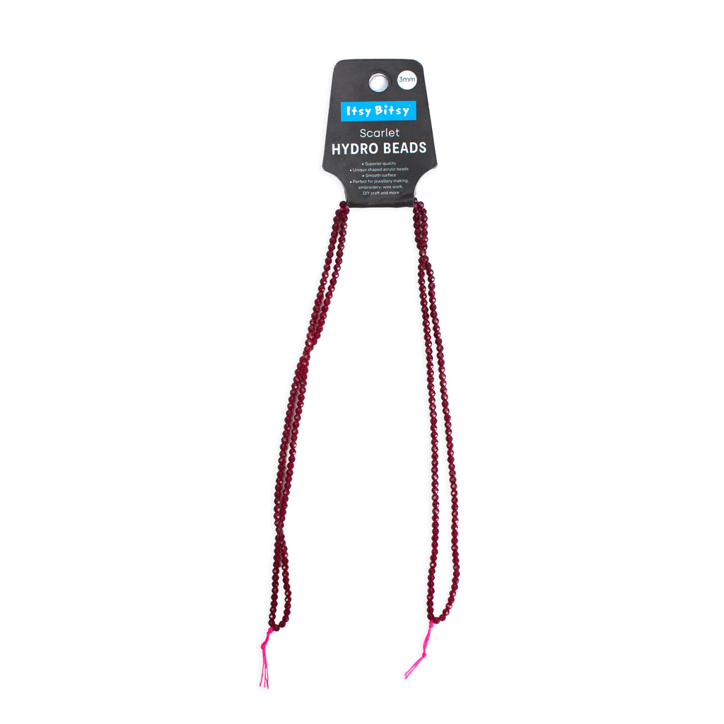 Designer Hydro Beads Scarlet 3mm 1String