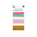 Nylon Braided Cord Rainbow Light Pink Gold 1mm Each 3mtr
