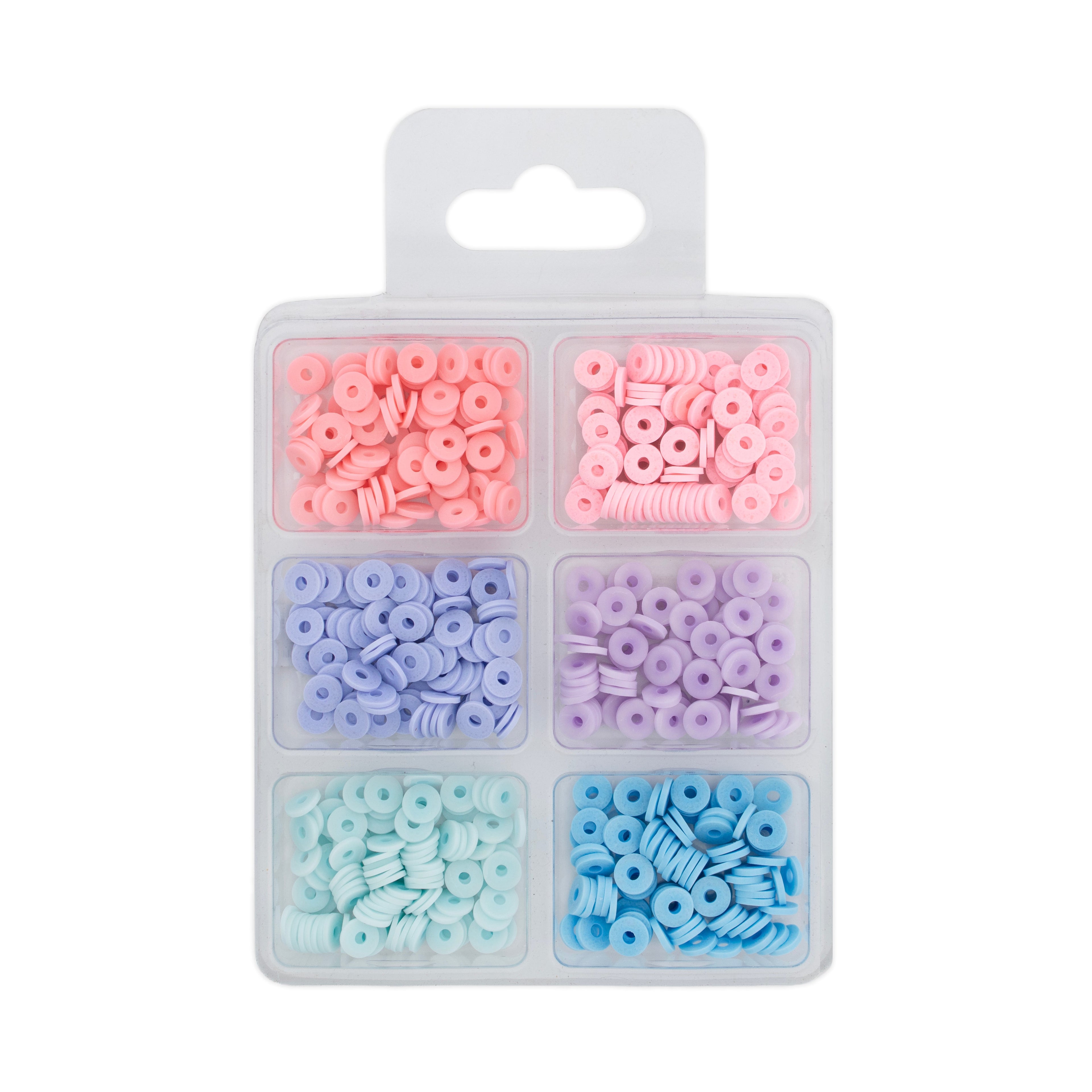 Heishi Beads Pastel Berry 6 Shades 24gm 6 Comp Blister