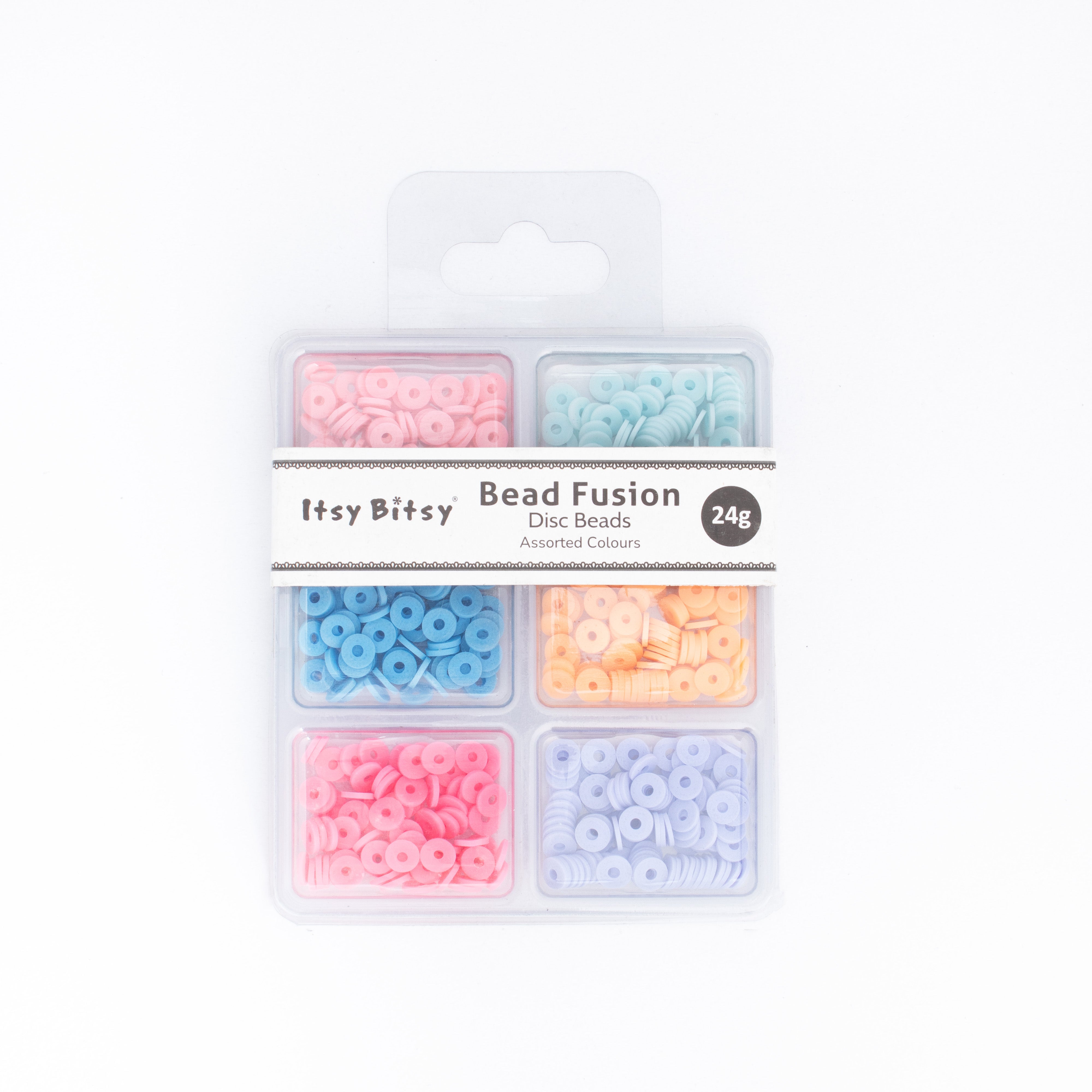 Heishi Beads Berry Citrus 6 Shades 24gm 6 Comp Blister