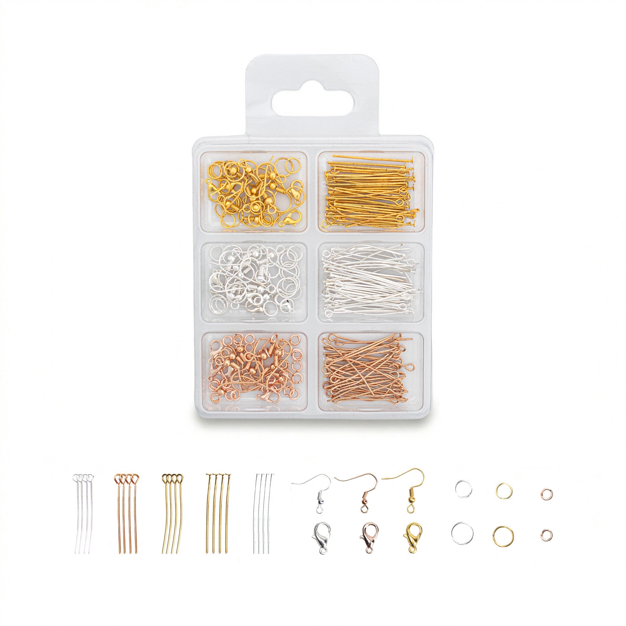 Jewellery Findings Assorted 24gm 6 Comp Blister
