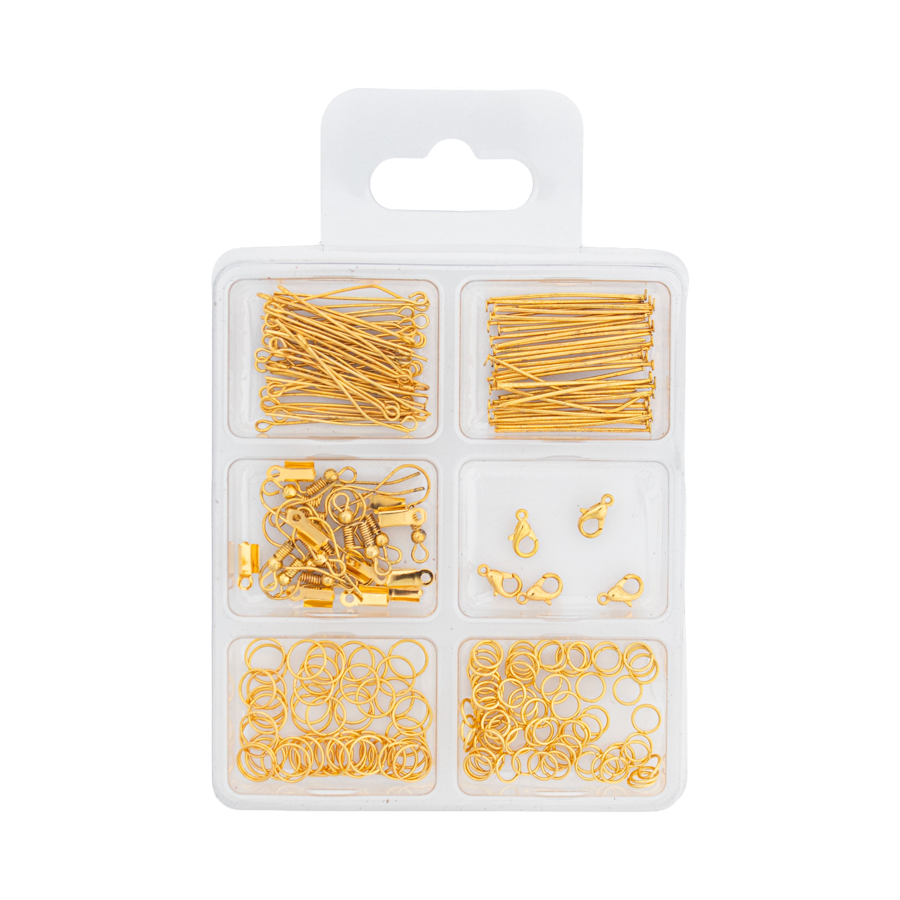 Jewellery Findings Assorted Gold 24gm 6 Comp Blister