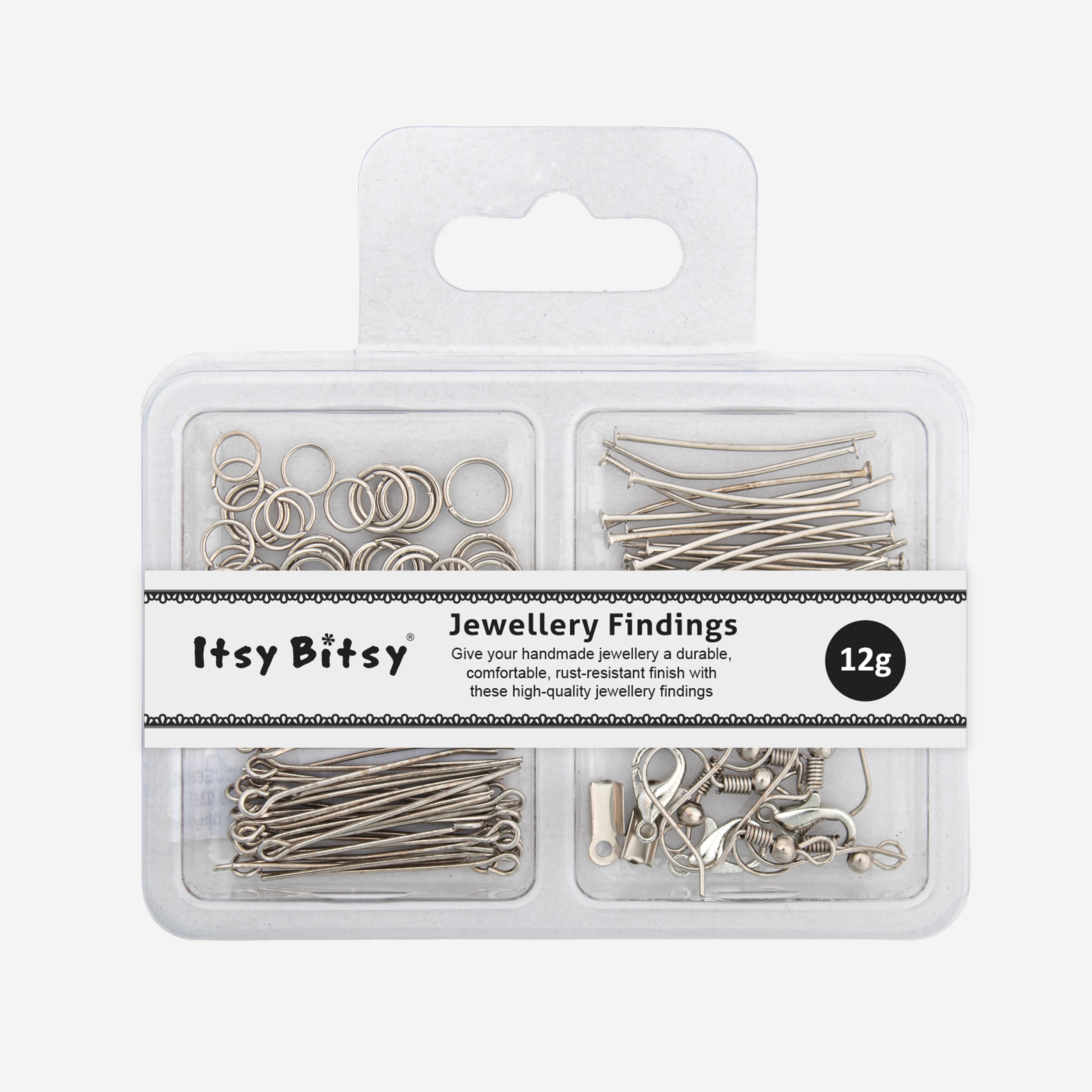 Jewellery Findings Nickel 12gm 4 Comp Blister